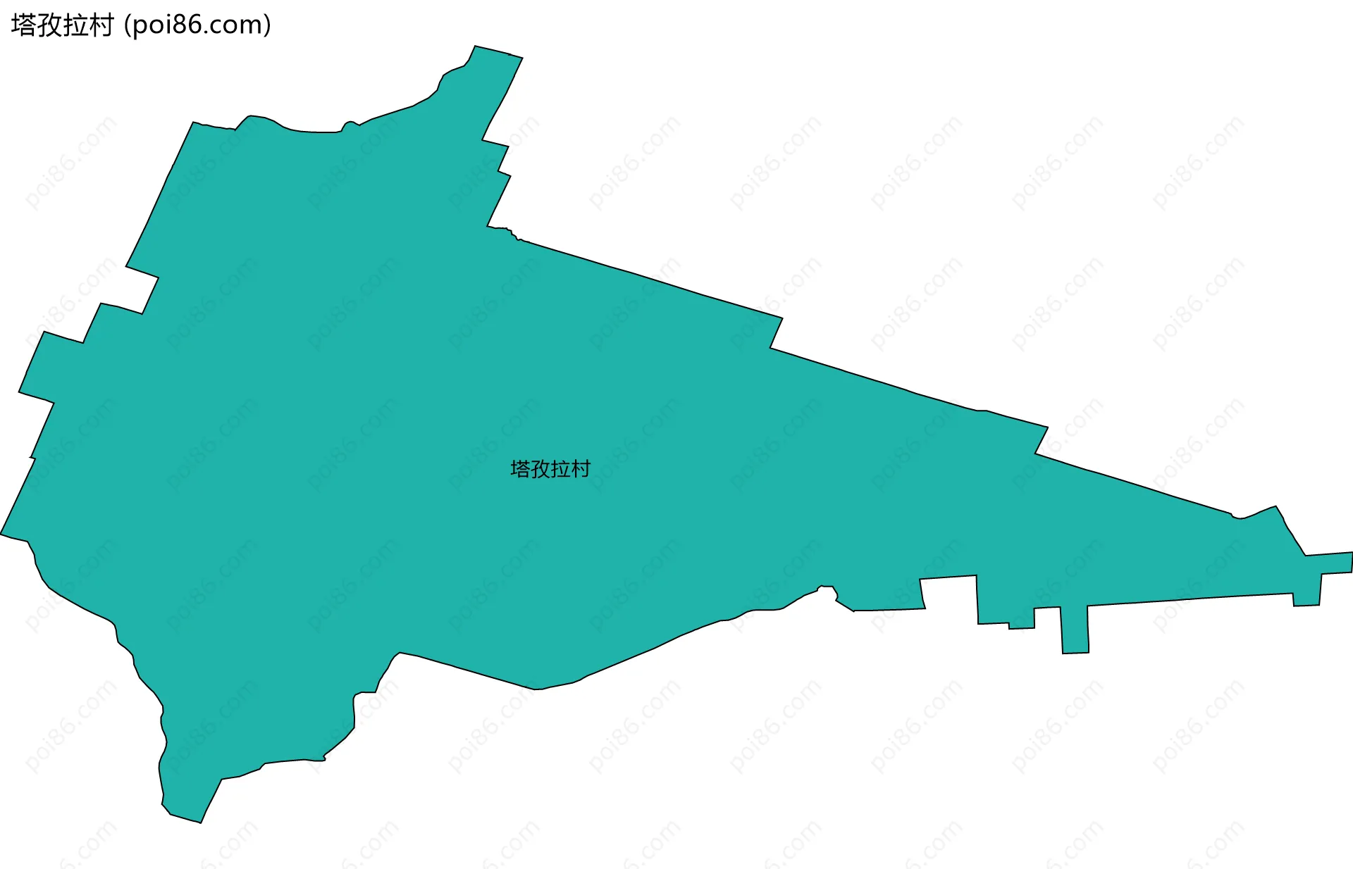 塔孜拉村边界地图