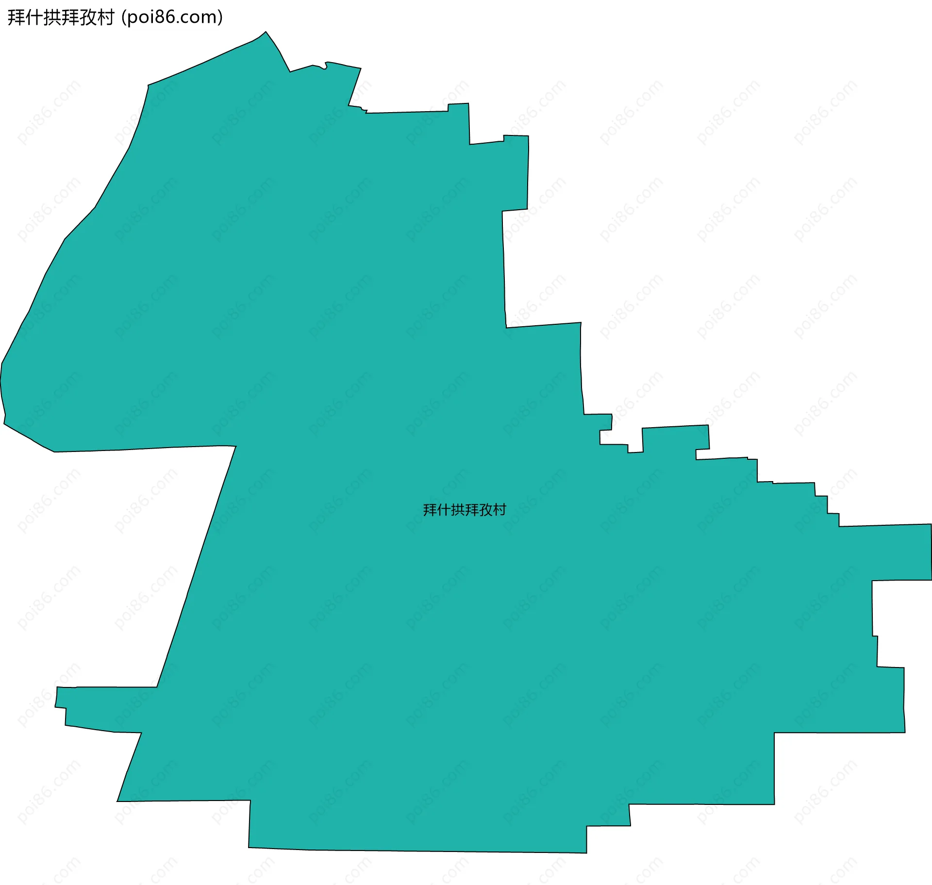 拜什拱拜孜村边界地图