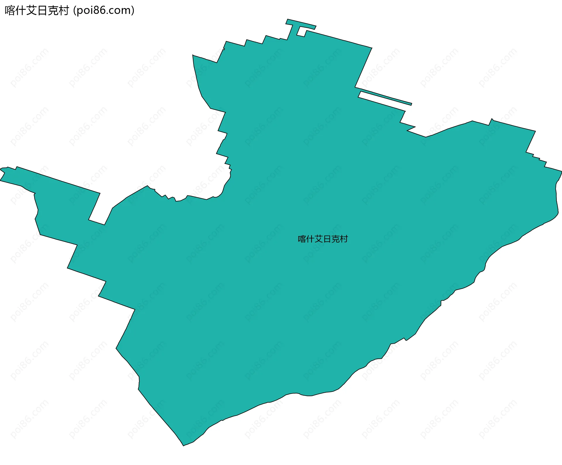 喀什艾日克村边界地图