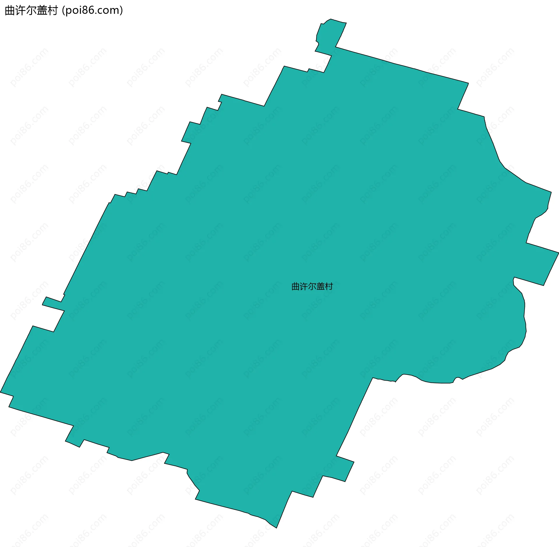 曲许尔盖村边界地图