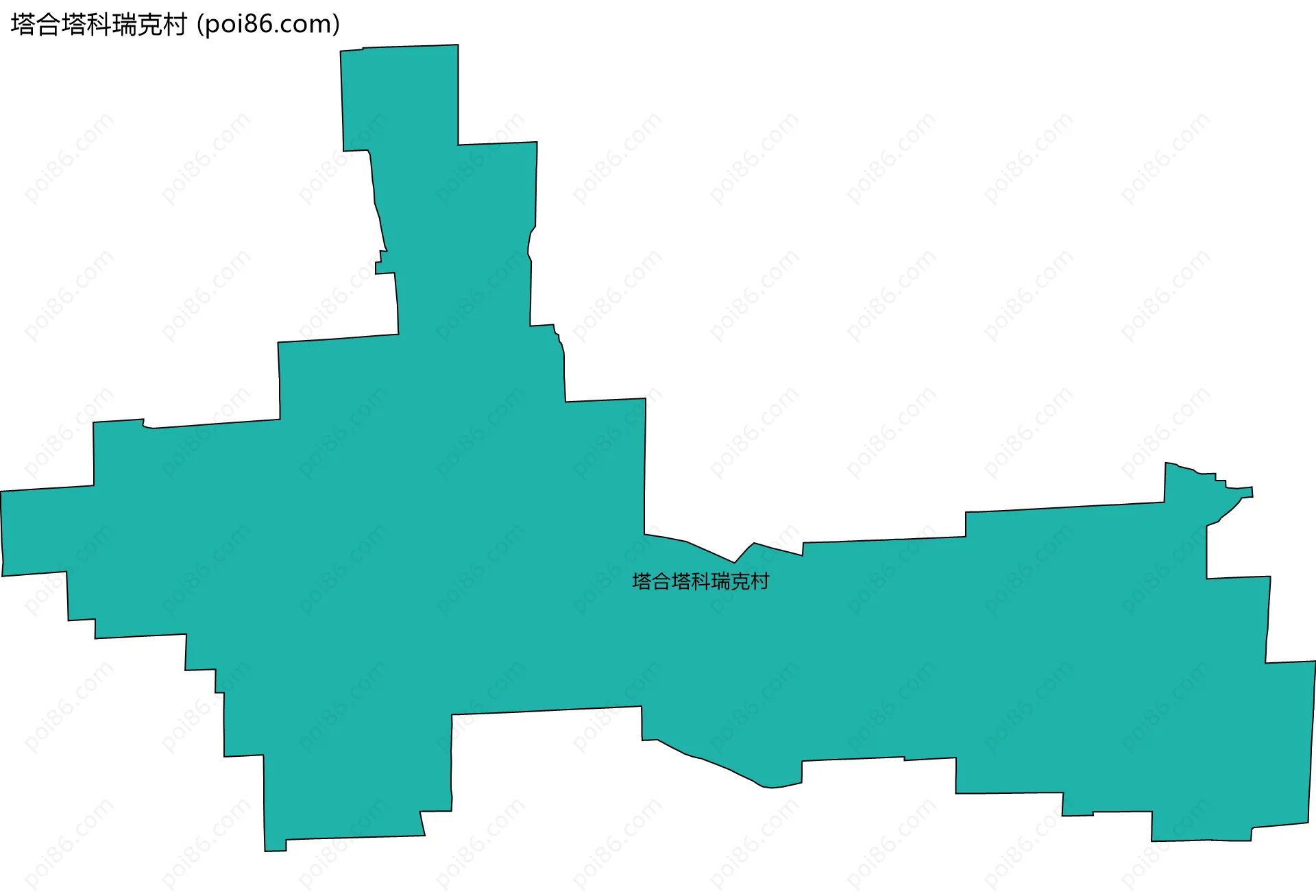 塔合塔科瑞克村边界地图