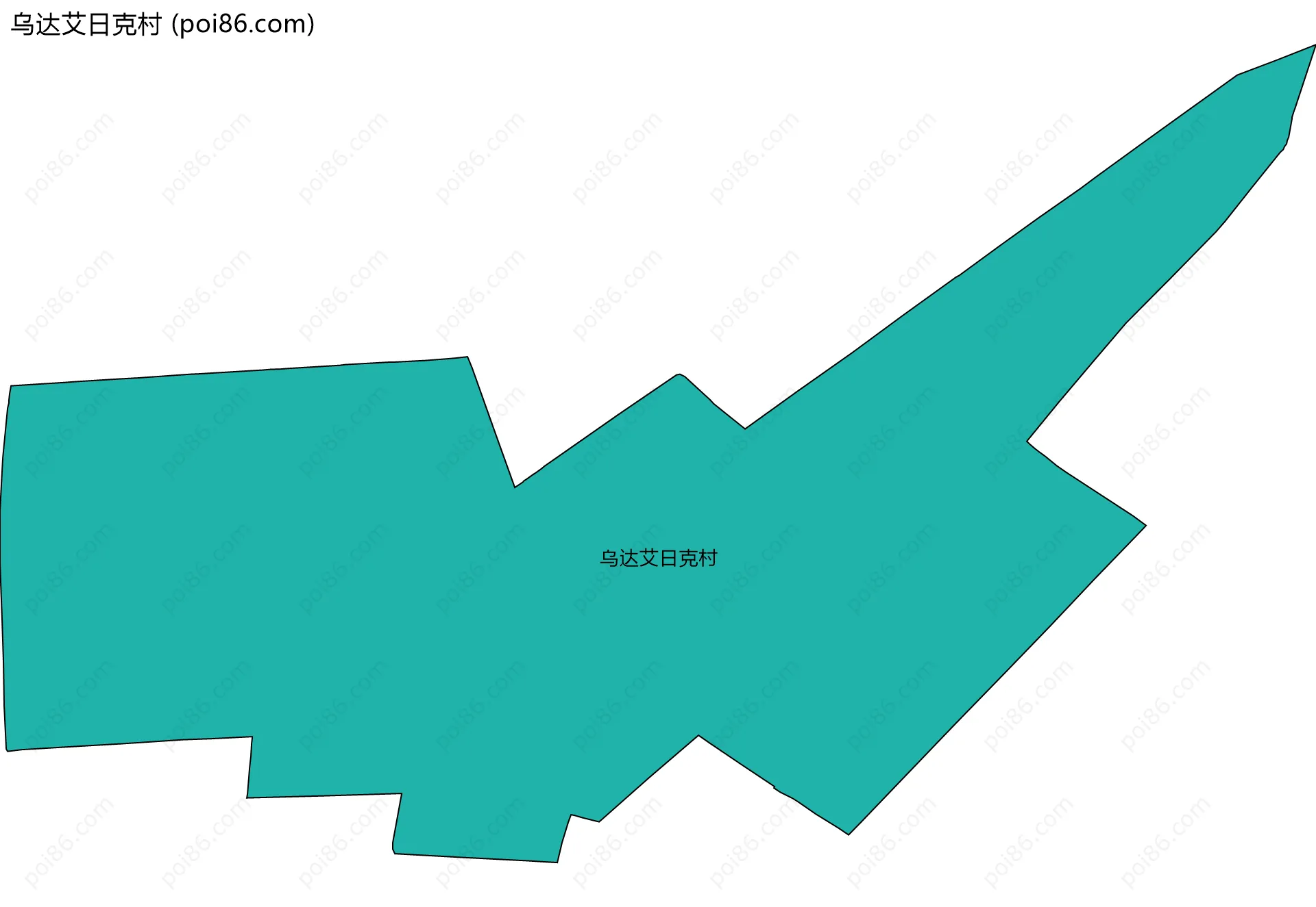 乌达艾日克村边界地图
