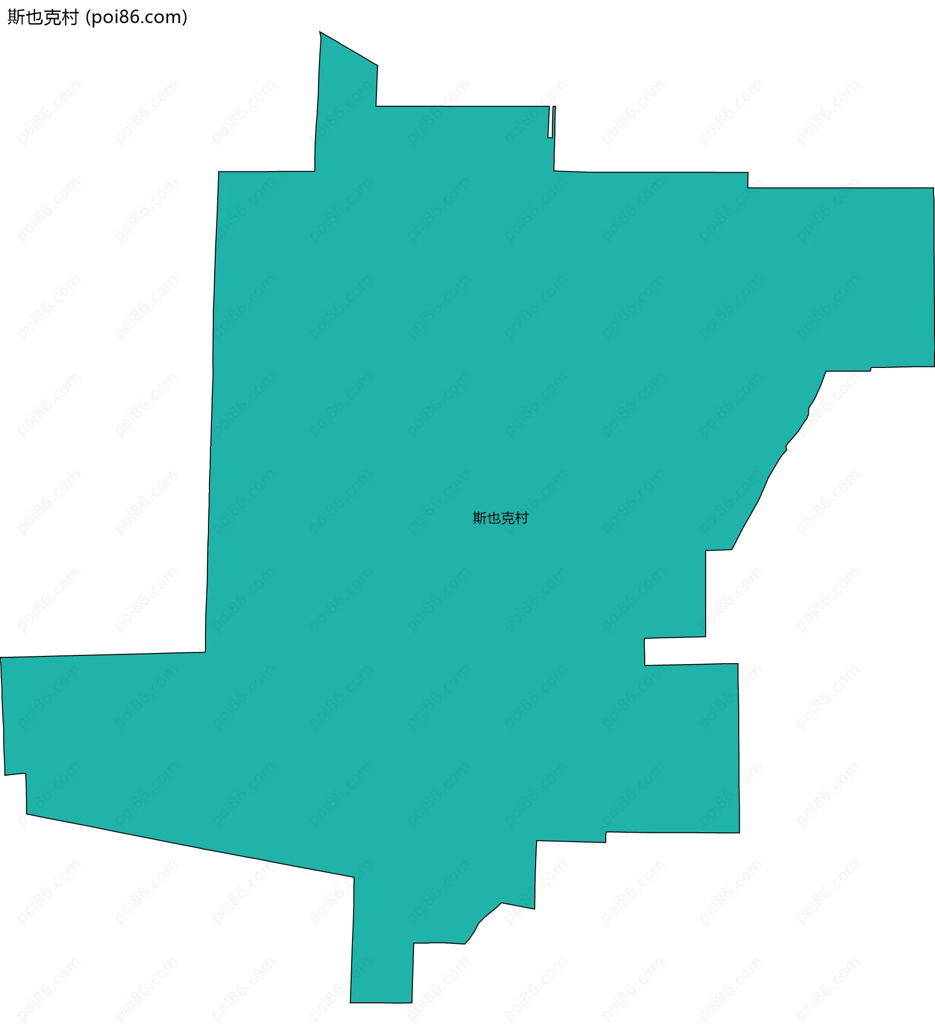 斯也克村边界地图