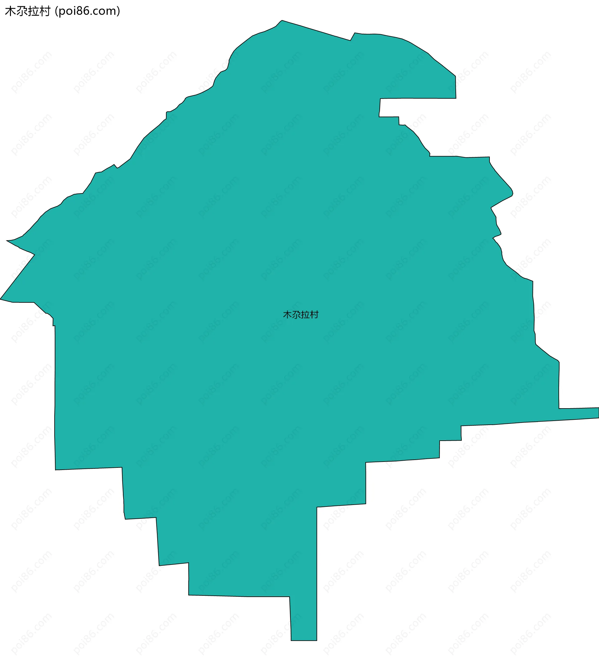 木尕拉村边界地图