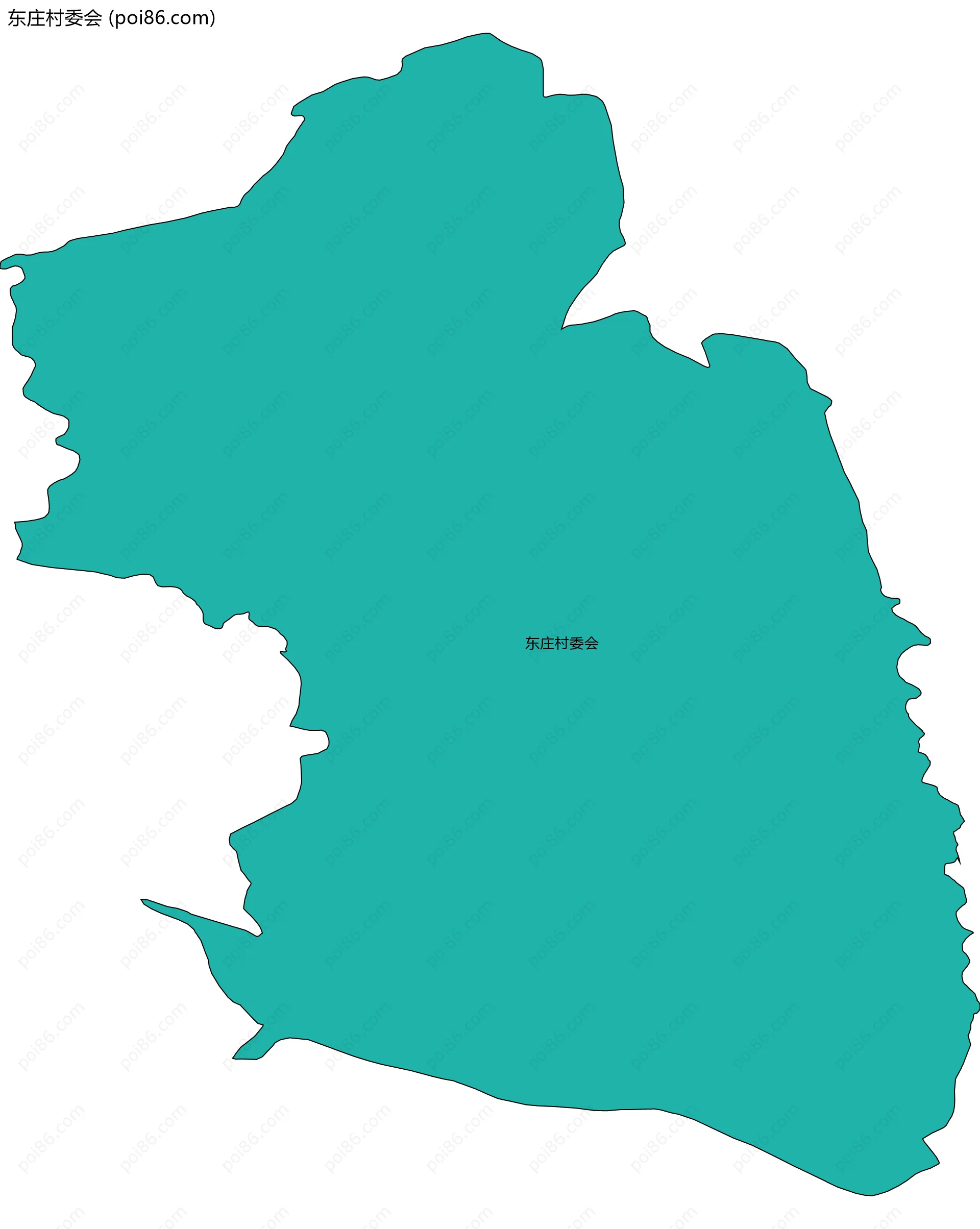 东庄村委会边界地图