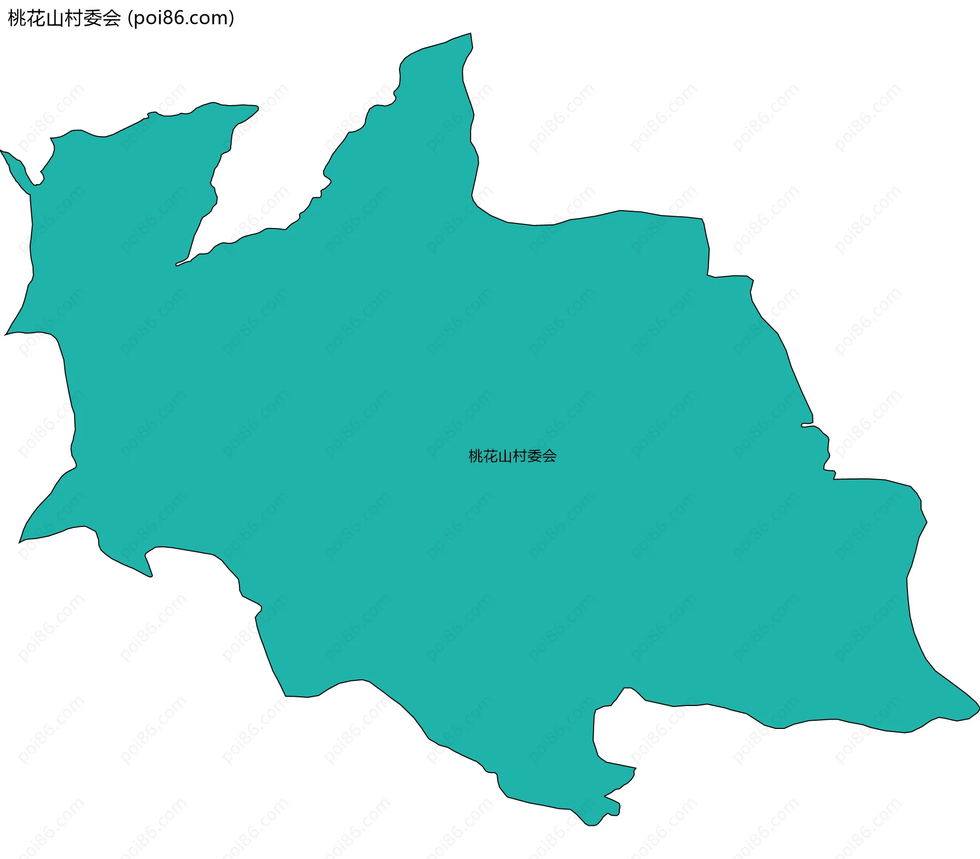 桃花山村委会边界地图