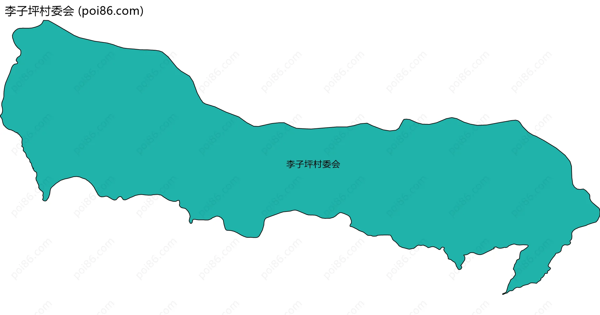 李子坪村委会边界地图