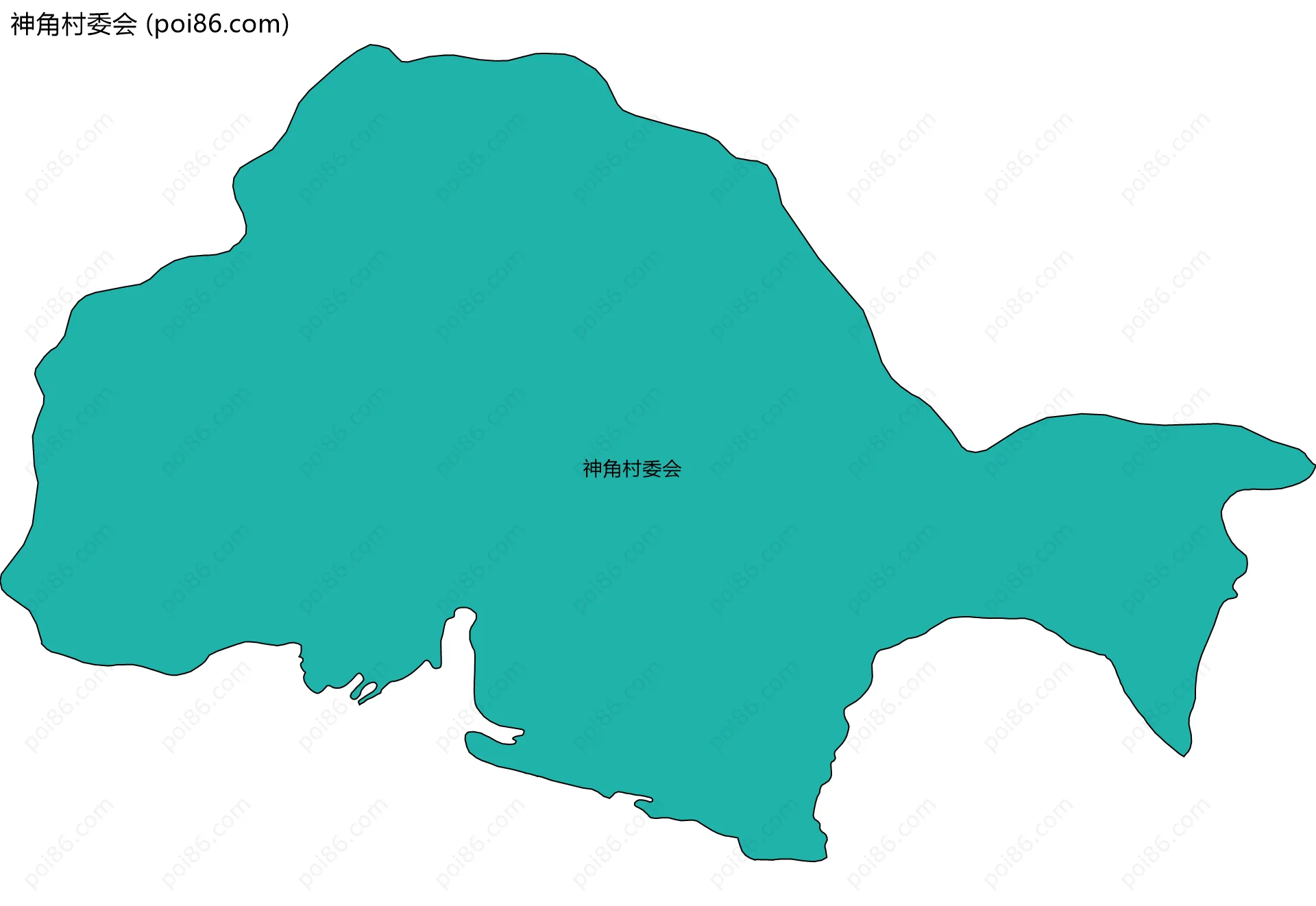 神角村委会边界地图