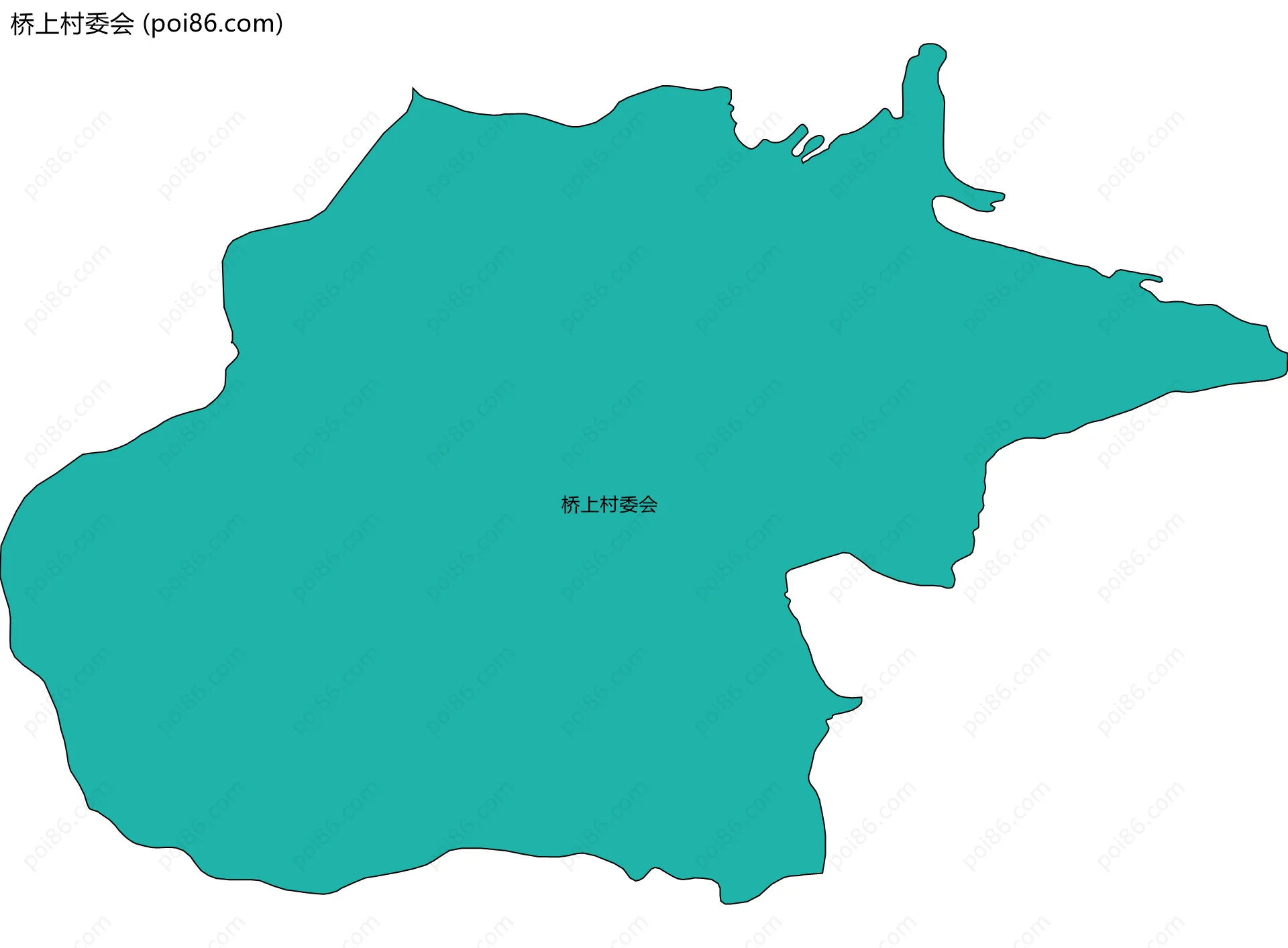 桥上村委会边界地图