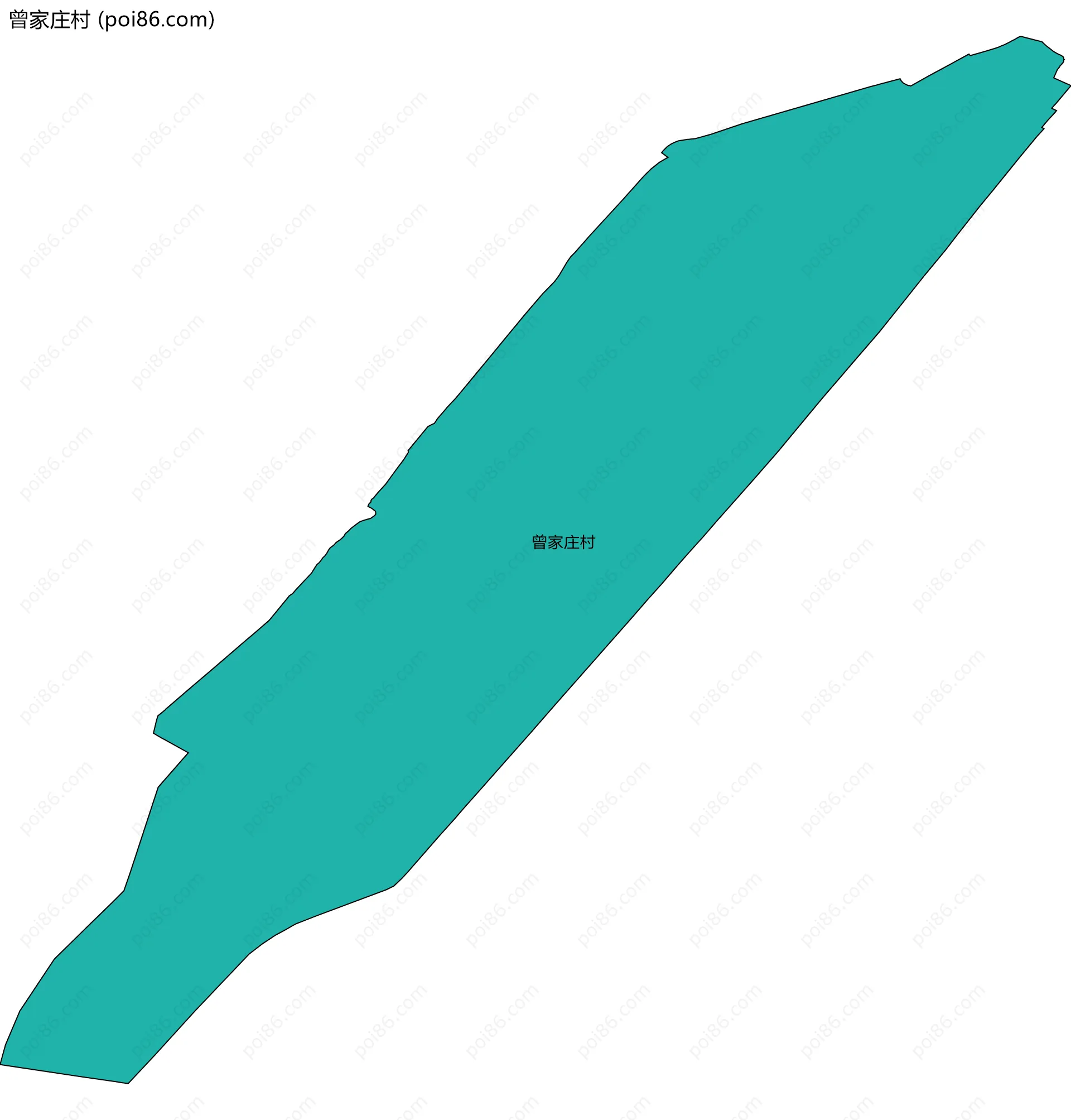 曾家庄村边界地图