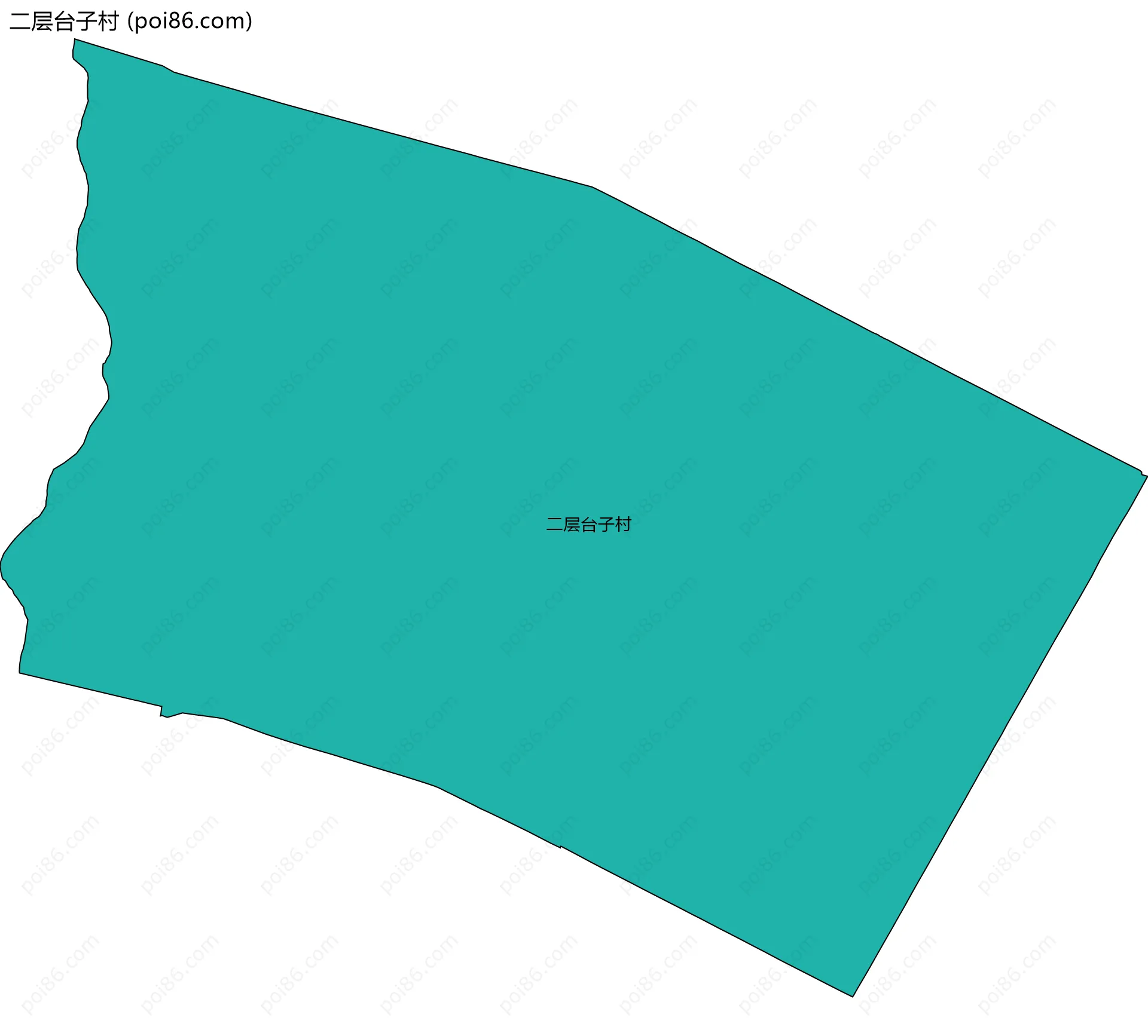 二层台子村边界地图