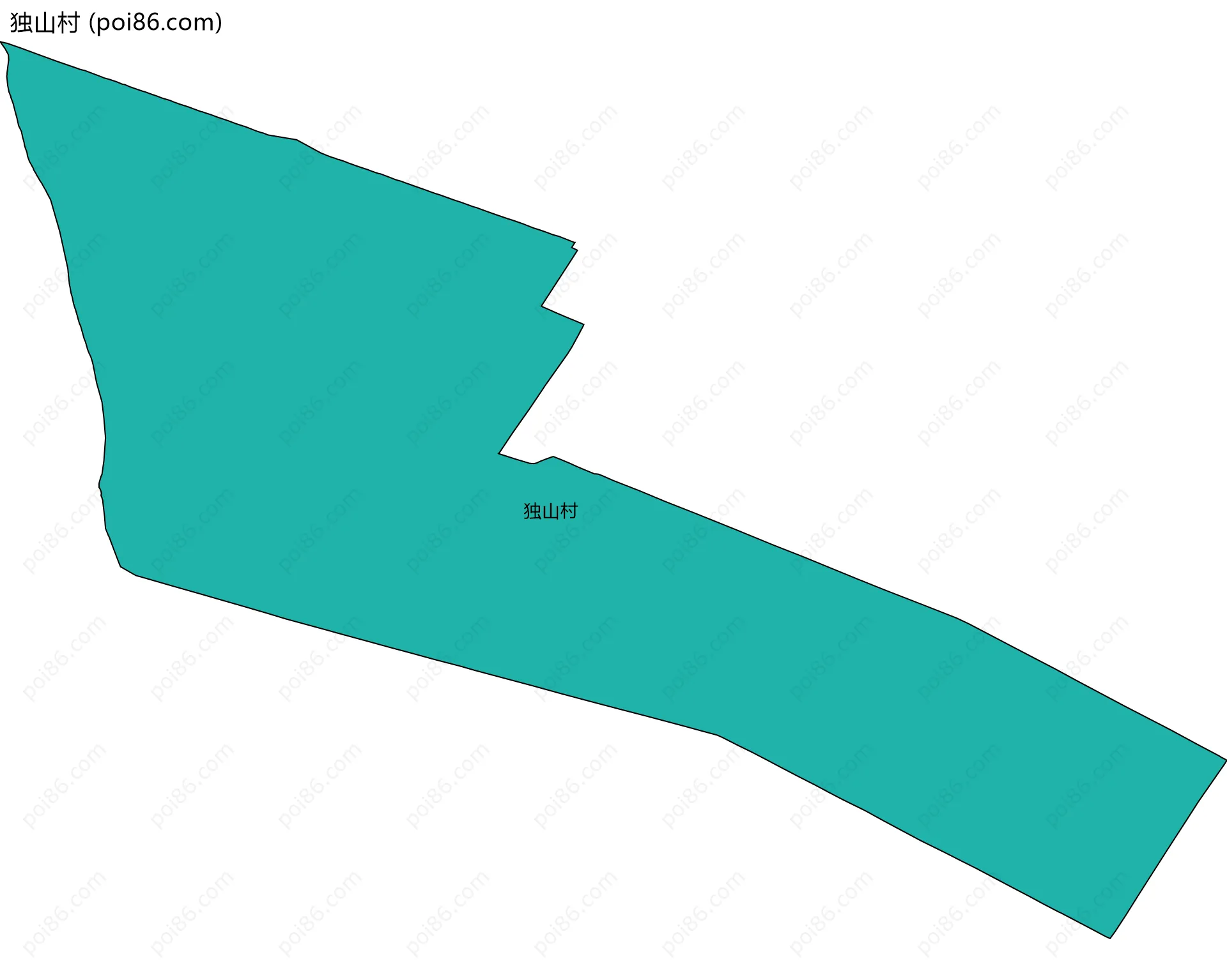 独山村边界地图