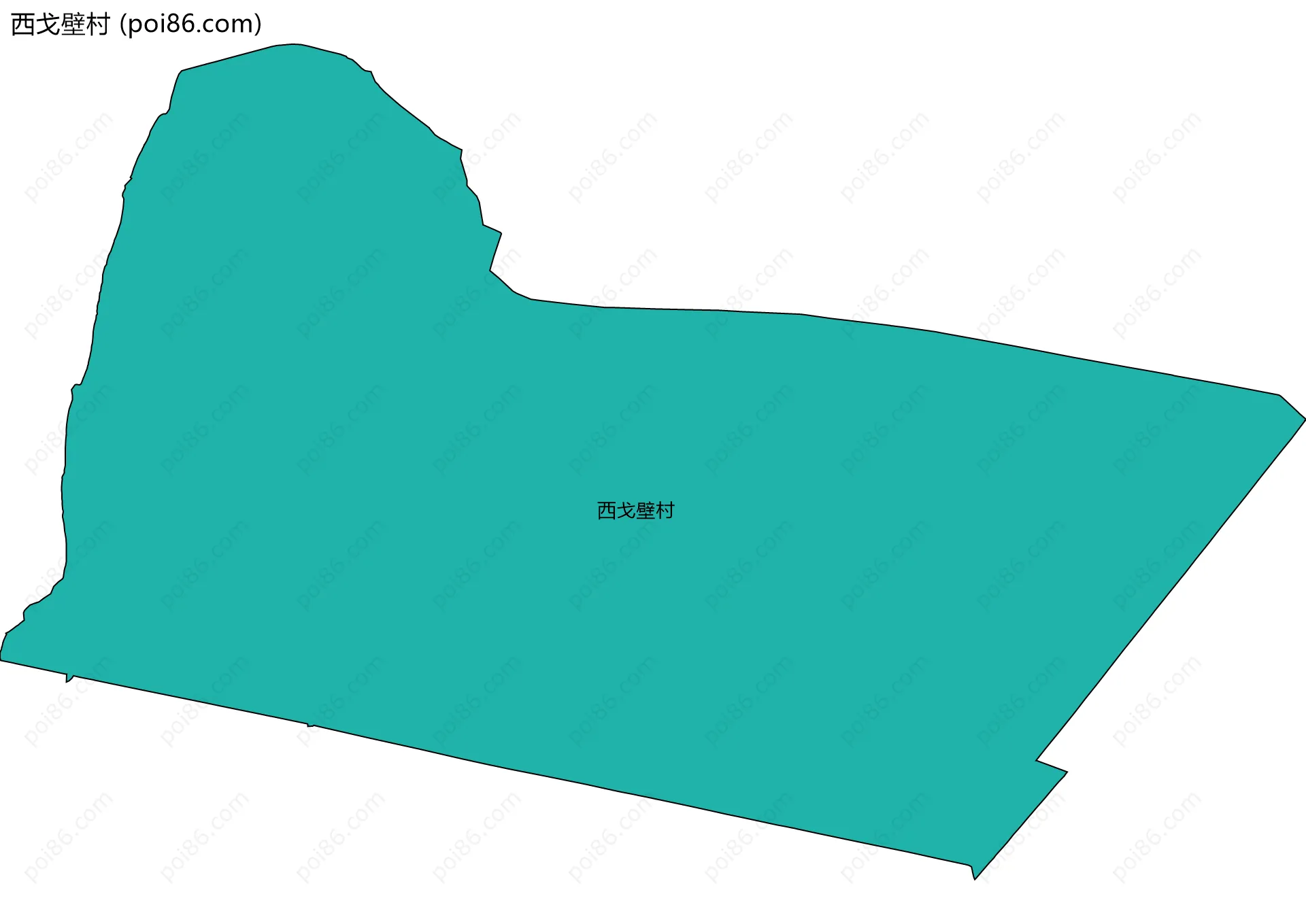 西戈壁村边界地图