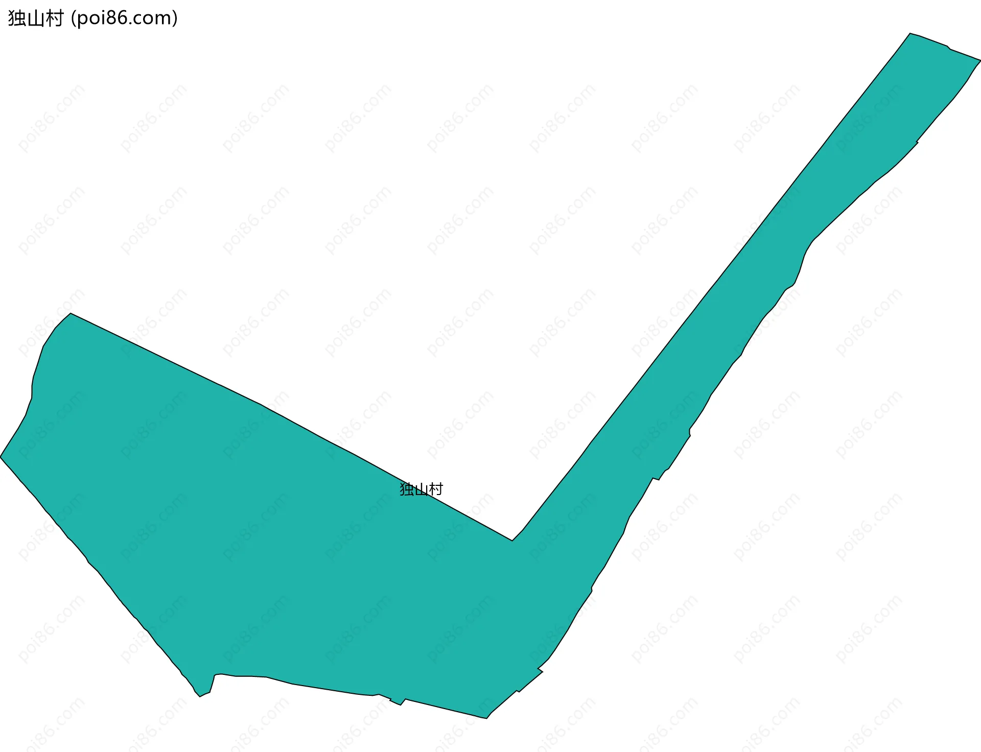 独山村边界地图