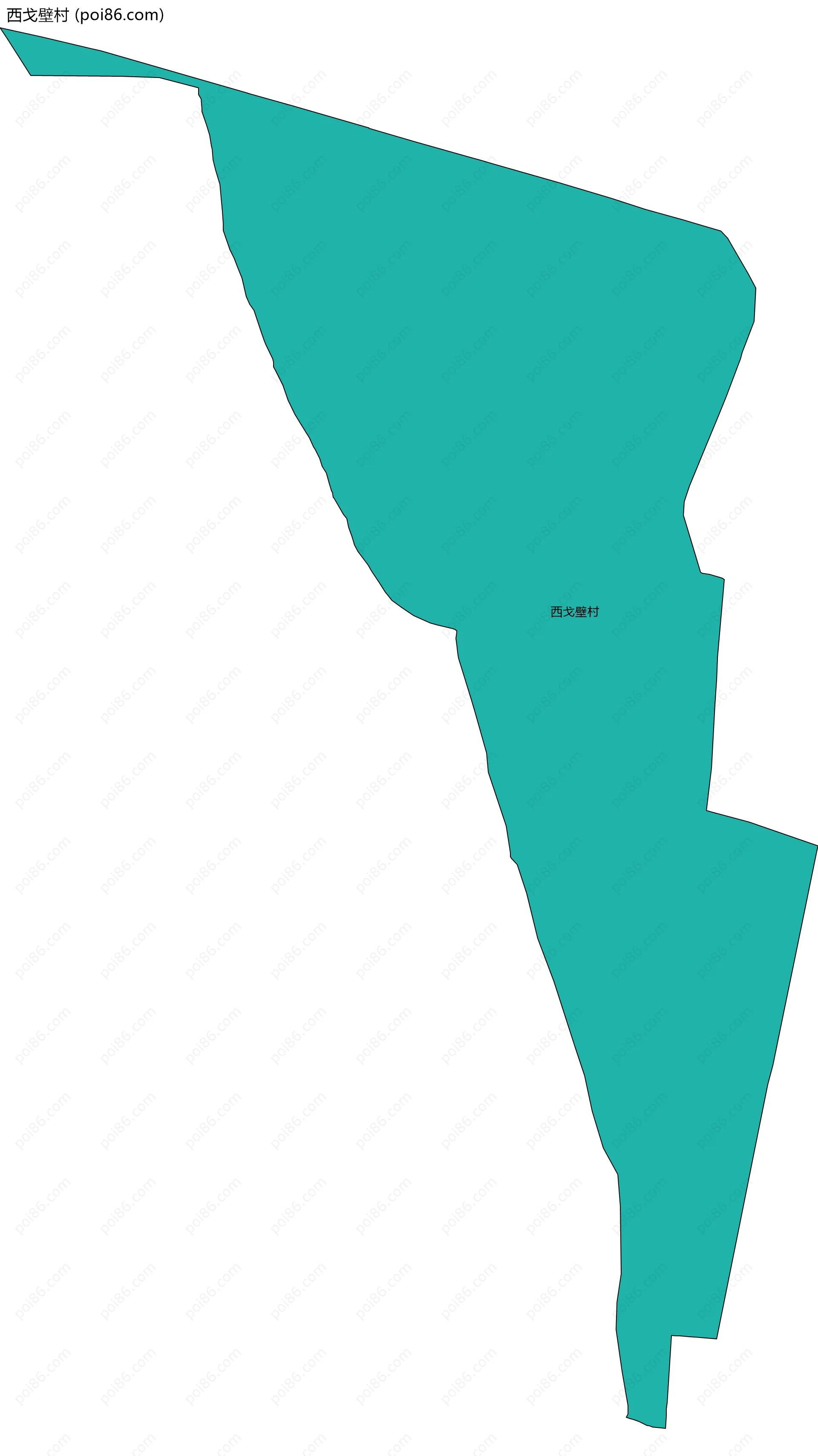 西戈壁村边界地图