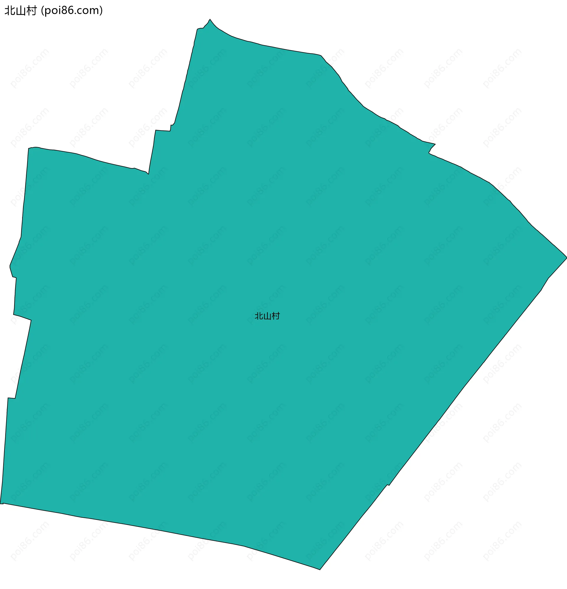 北山村边界地图