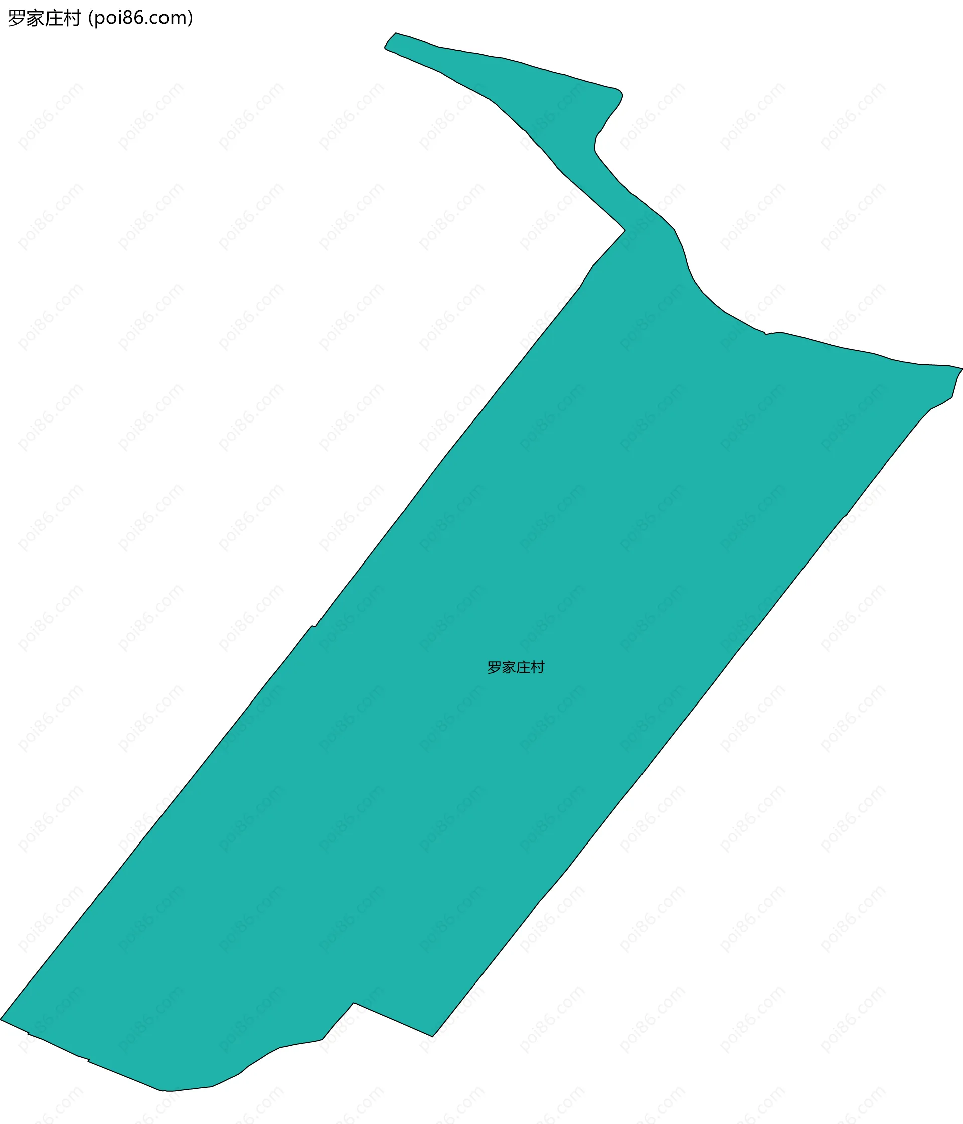 罗家庄村边界地图