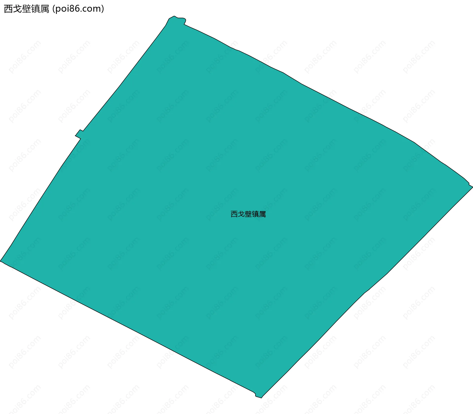 西戈壁镇属边界地图