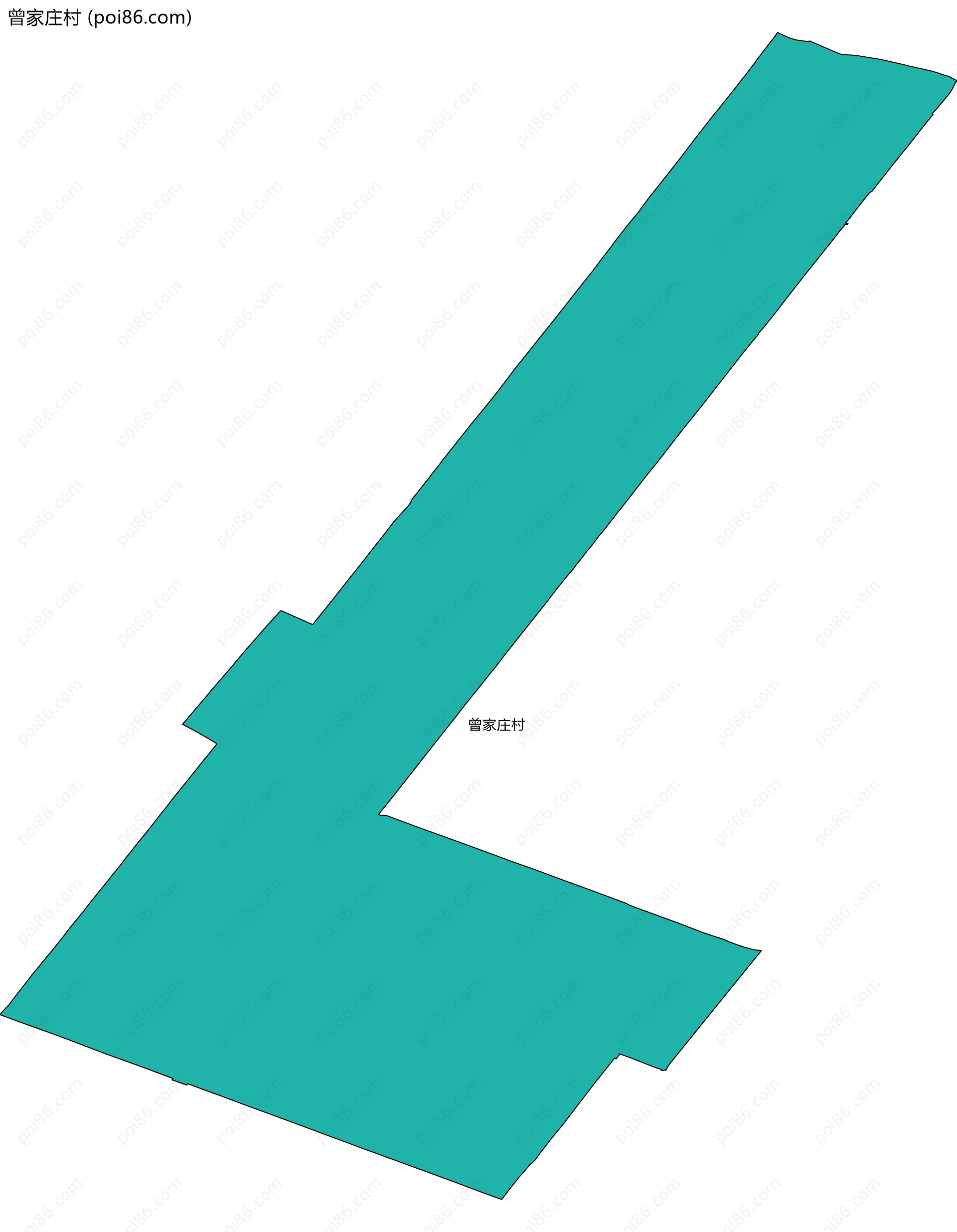 曾家庄村边界地图