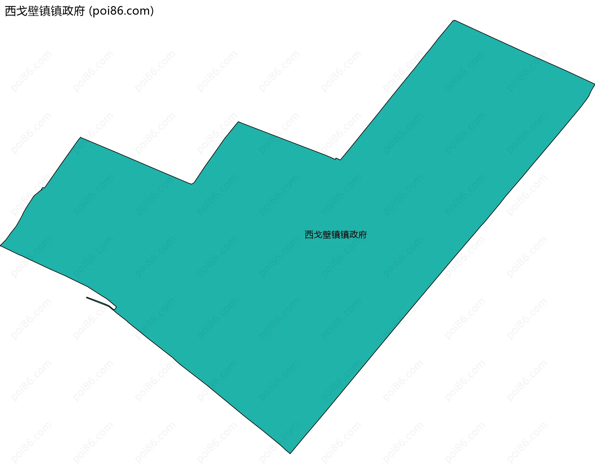 西戈壁镇镇政府边界地图