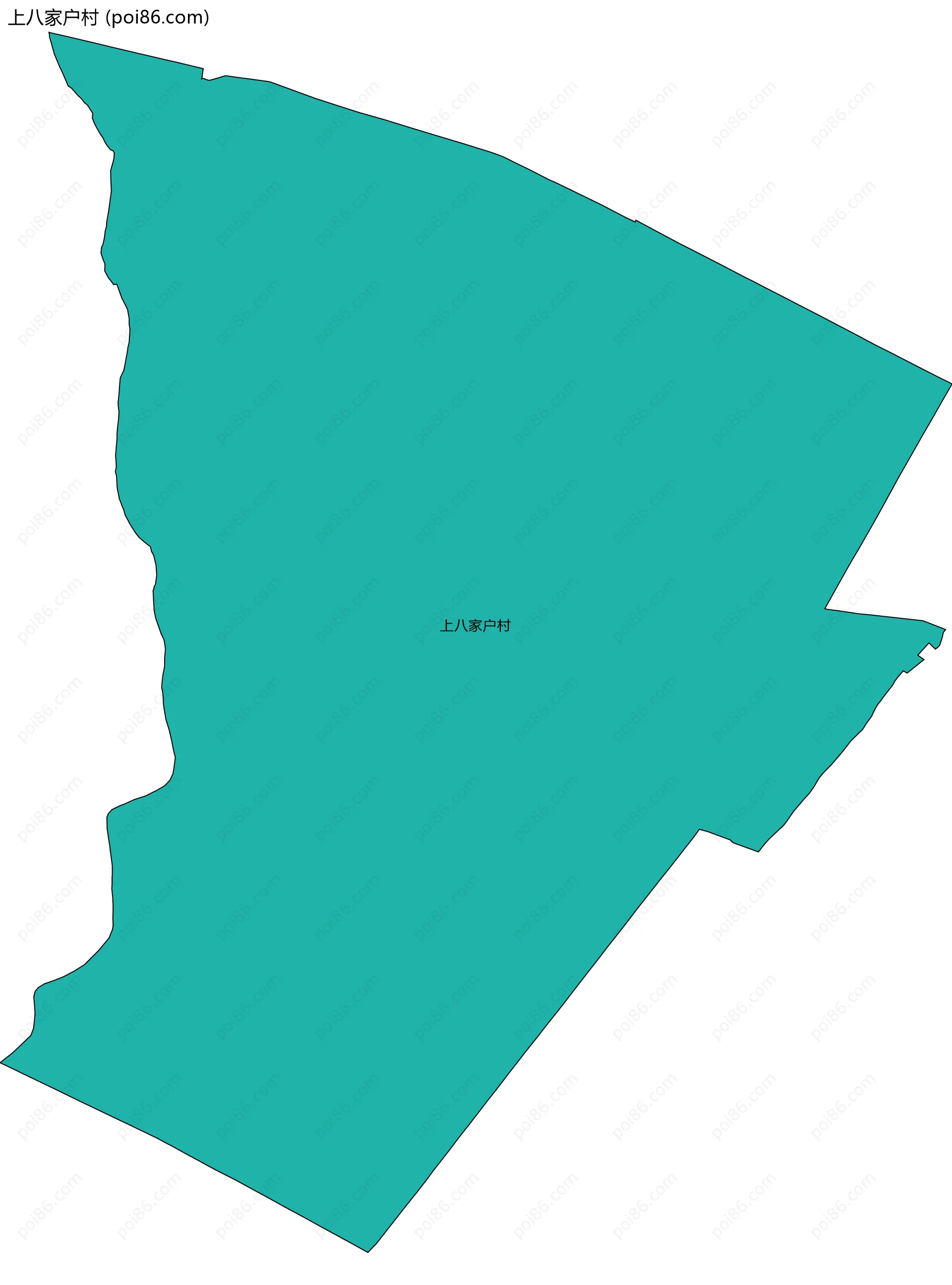 上八家户村边界地图