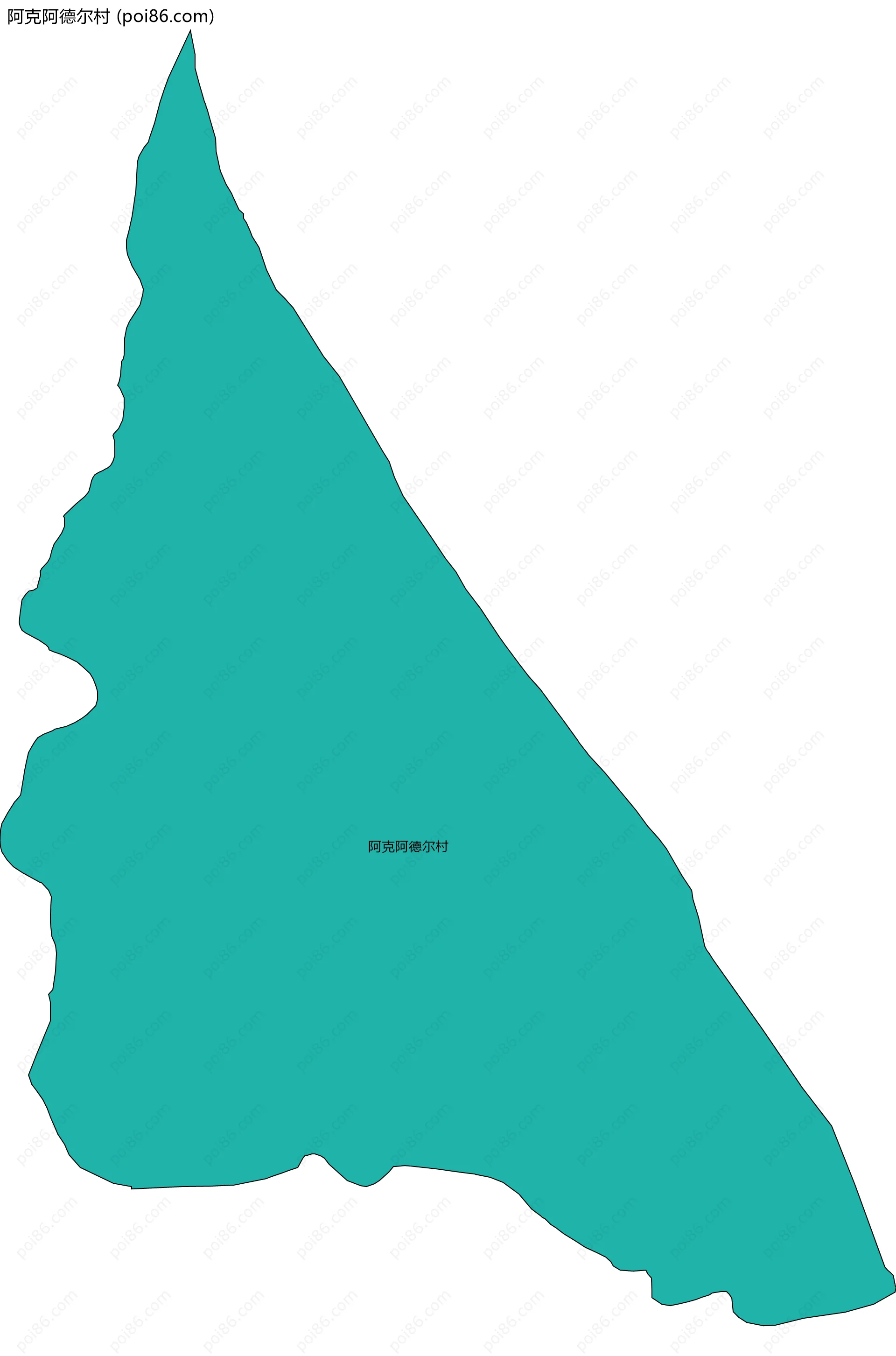 阿克阿德尔村边界地图
