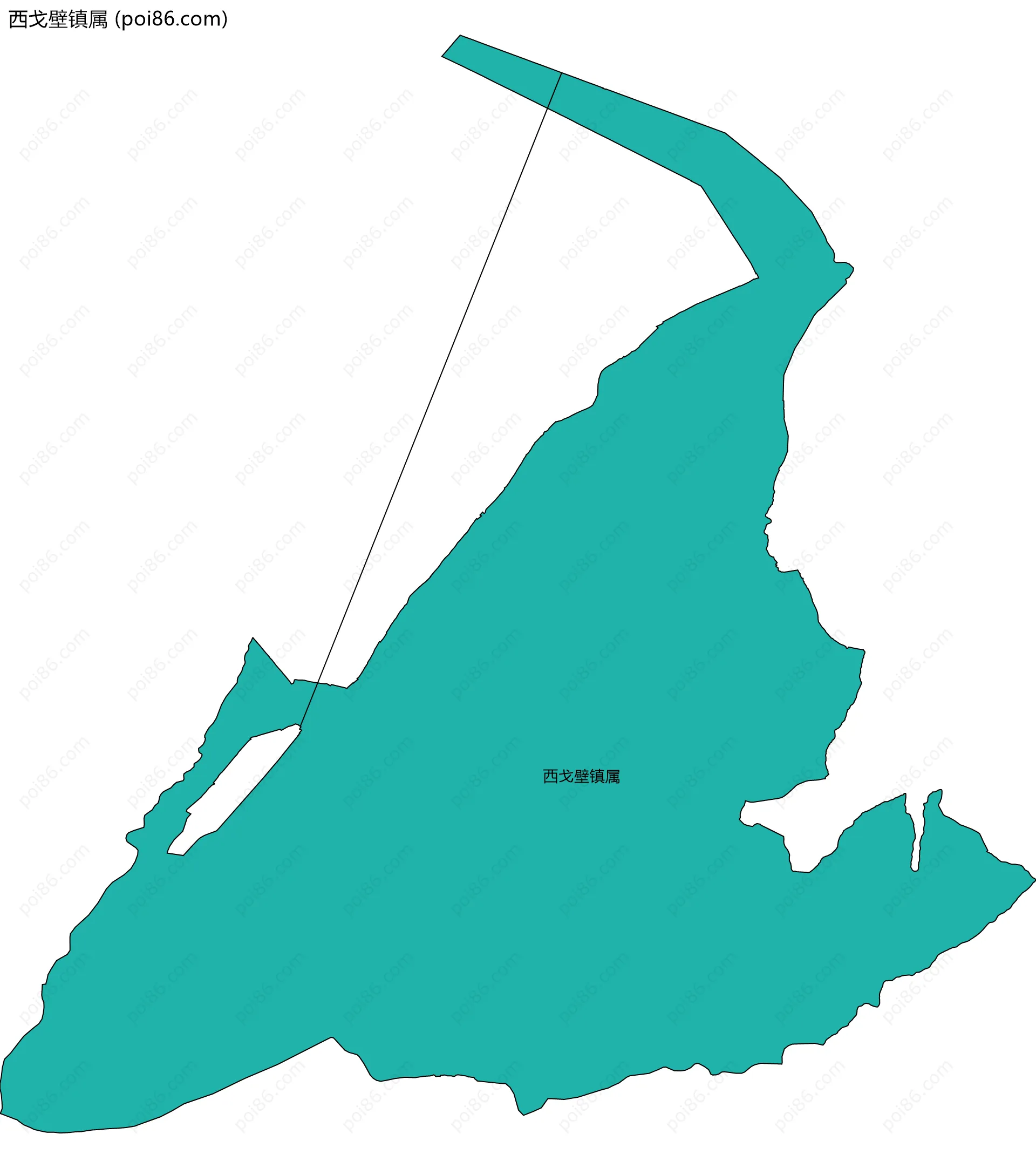 西戈壁镇属边界地图