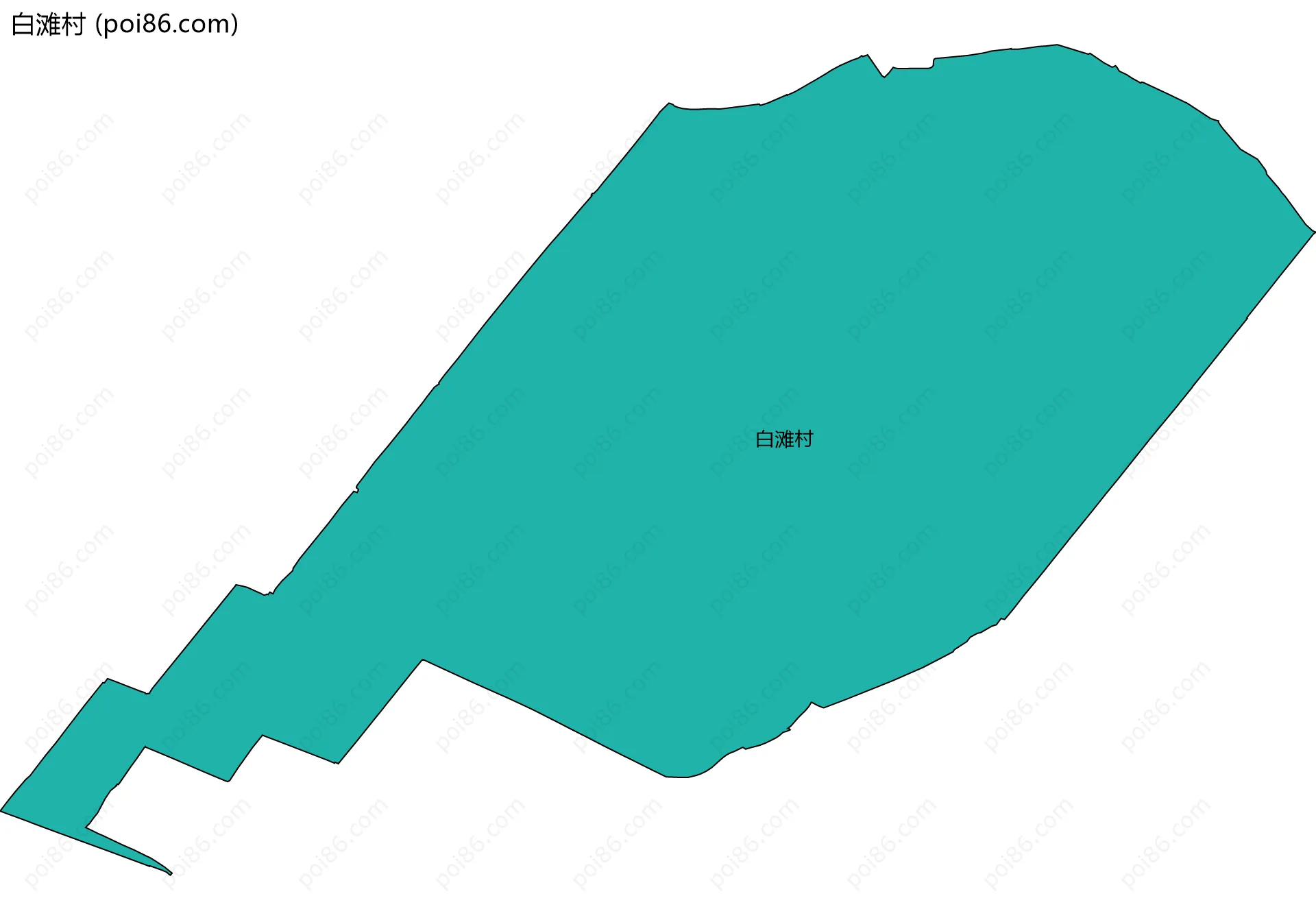 白滩村边界地图