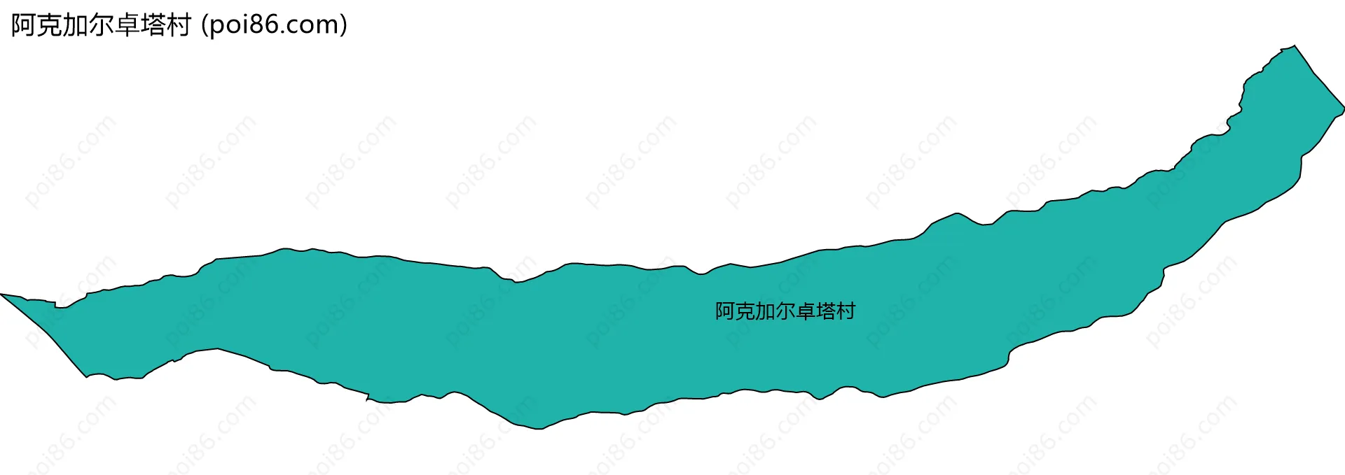 阿克加尔卓塔村边界地图