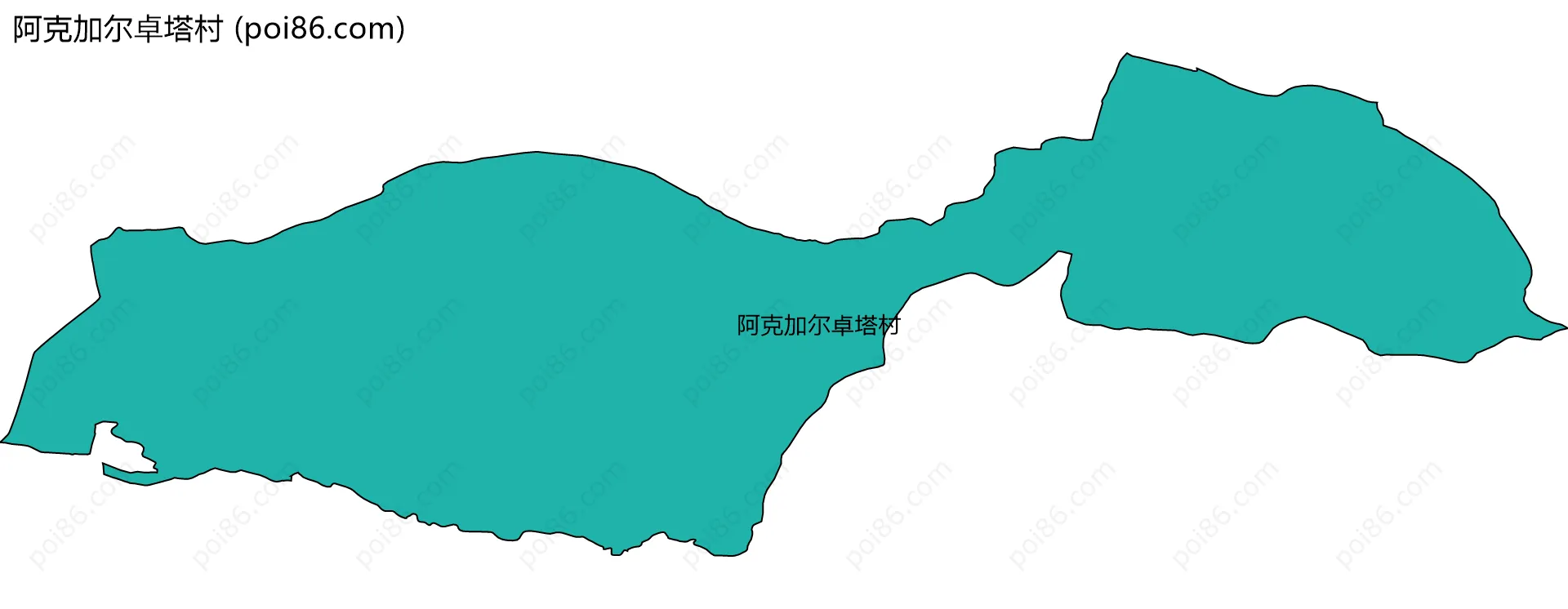 阿克加尔卓塔村边界地图
