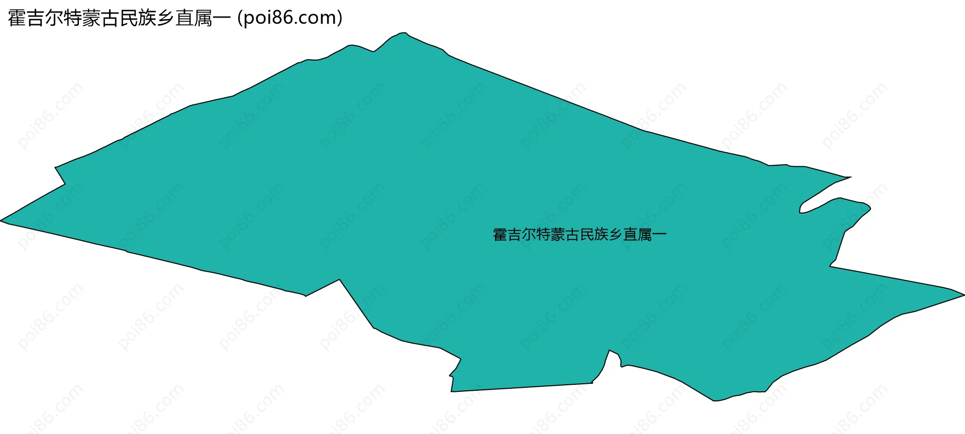 霍吉尔特蒙古民族乡直属一边界地图