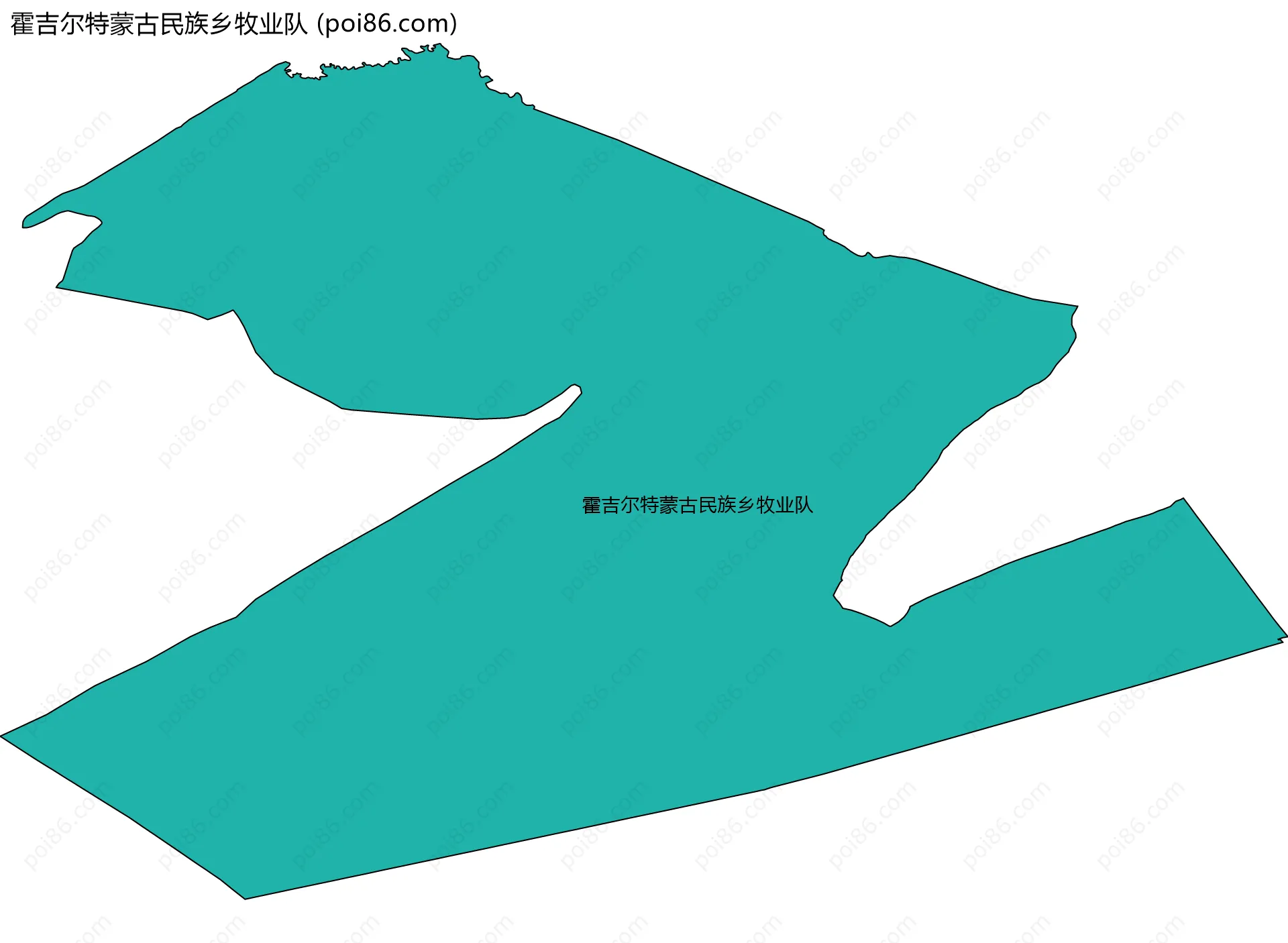 霍吉尔特蒙古民族乡牧业队边界地图