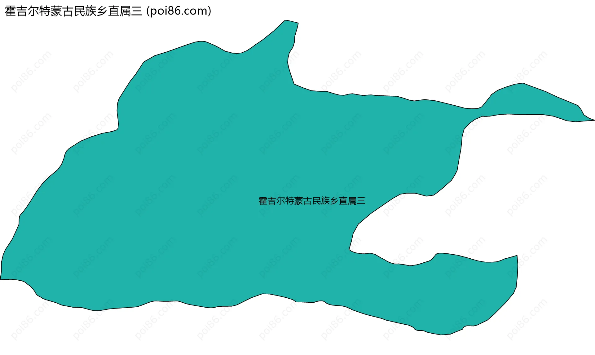 霍吉尔特蒙古民族乡直属三边界地图