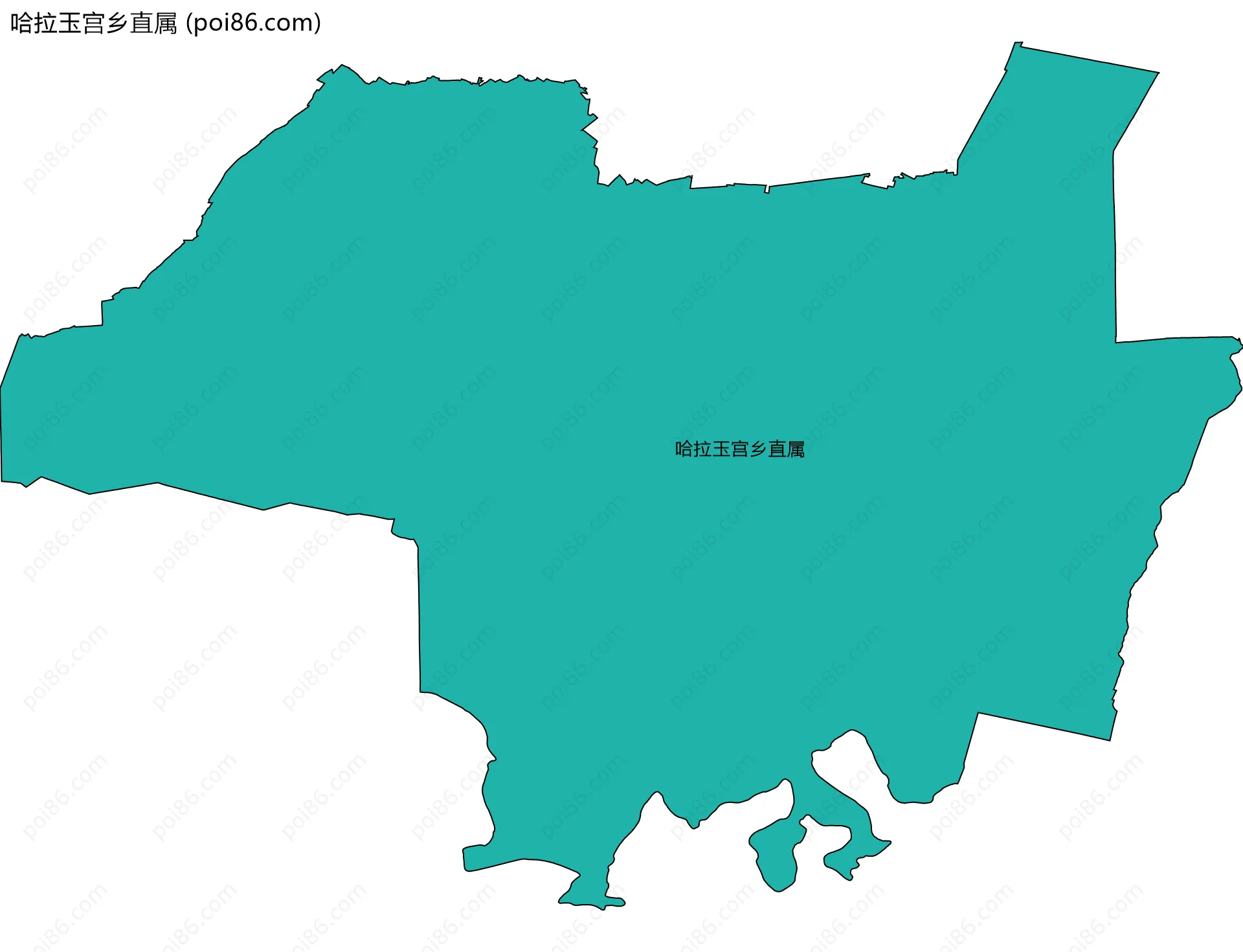 哈拉玉宫乡直属边界地图