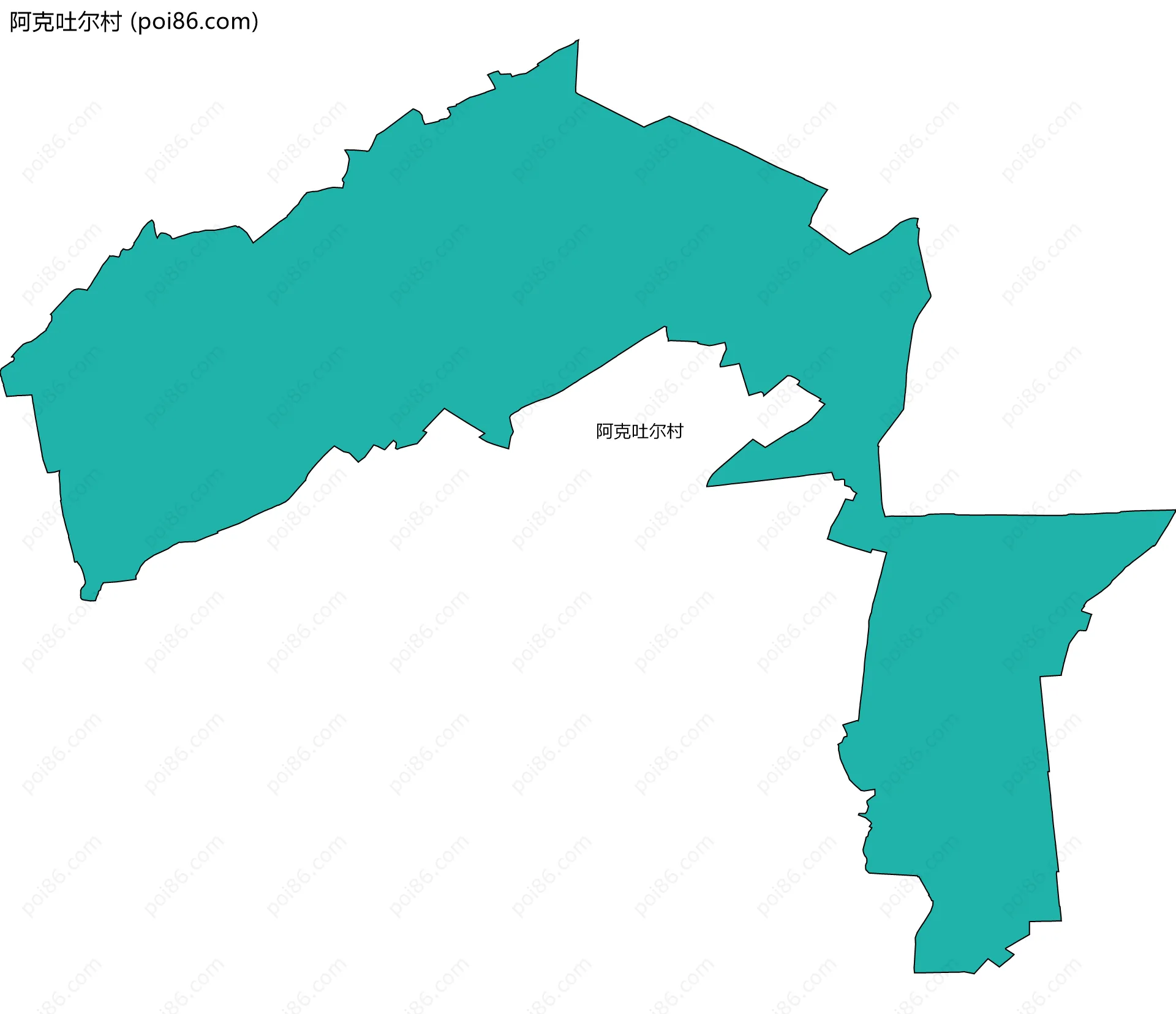阿克吐尔村边界地图