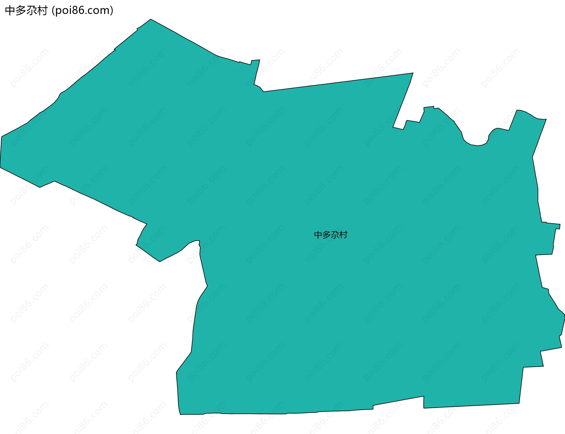中多尕村边界地图