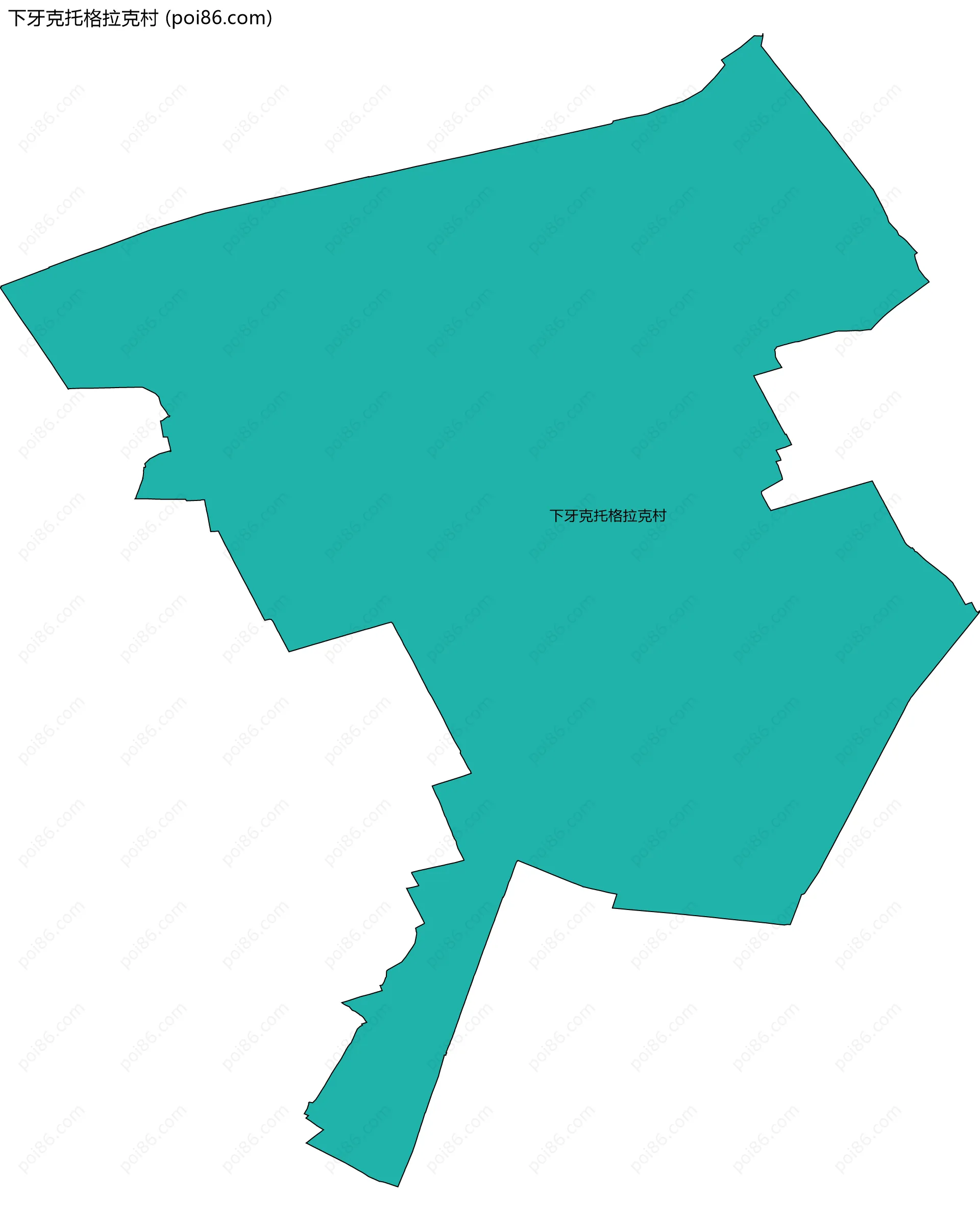 下牙克托格拉克村边界地图