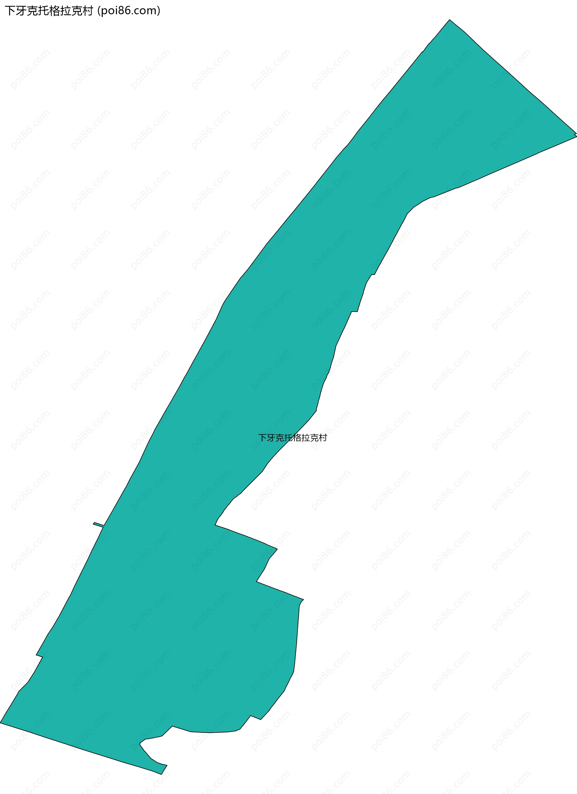 下牙克托格拉克村边界地图