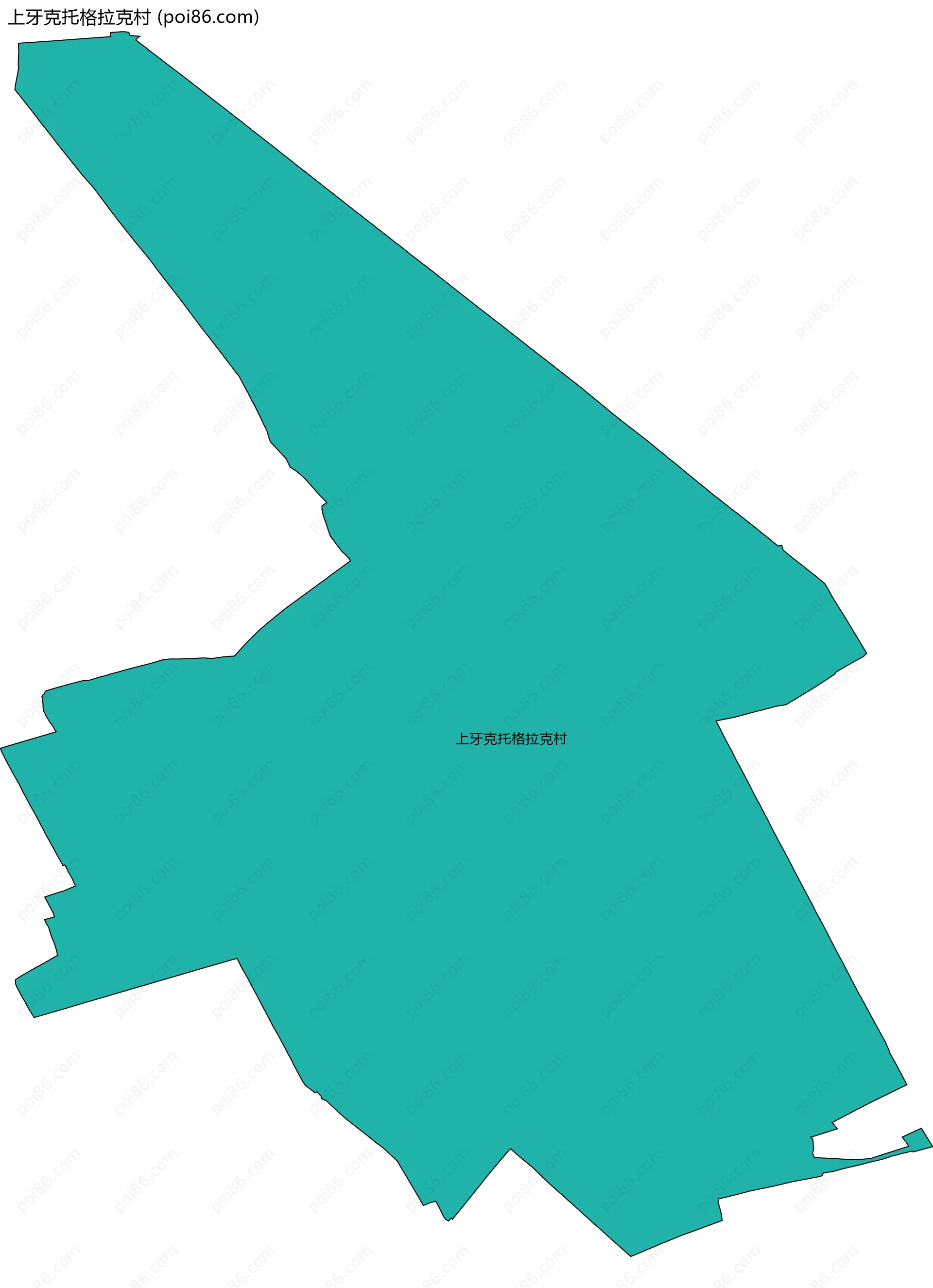 上牙克托格拉克村边界地图