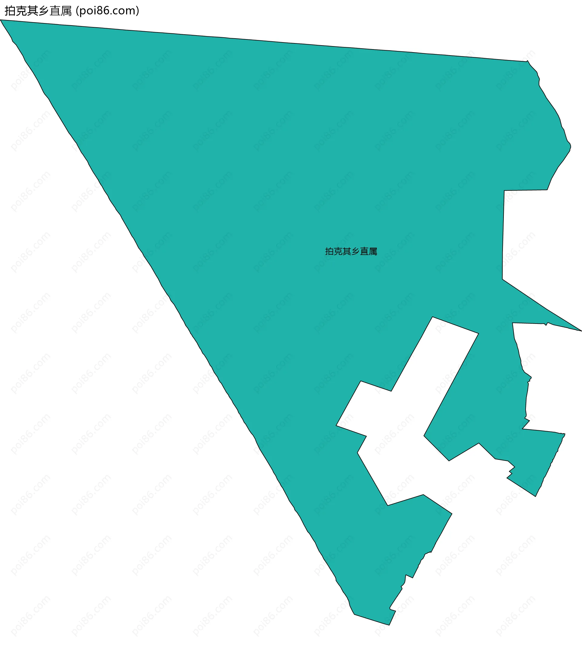 拍克其乡直属边界地图