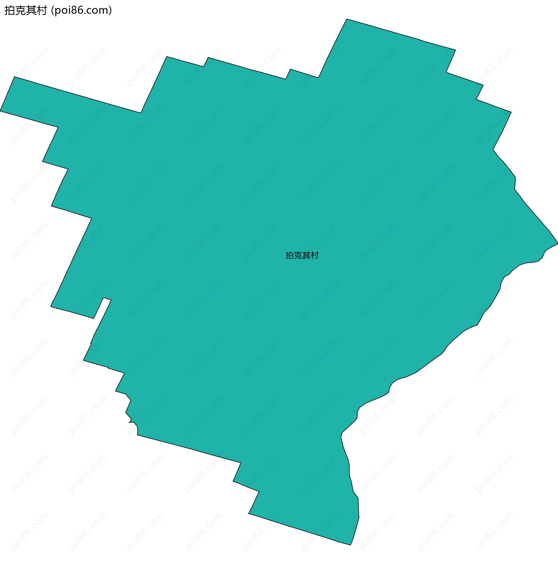 拍克其村边界地图
