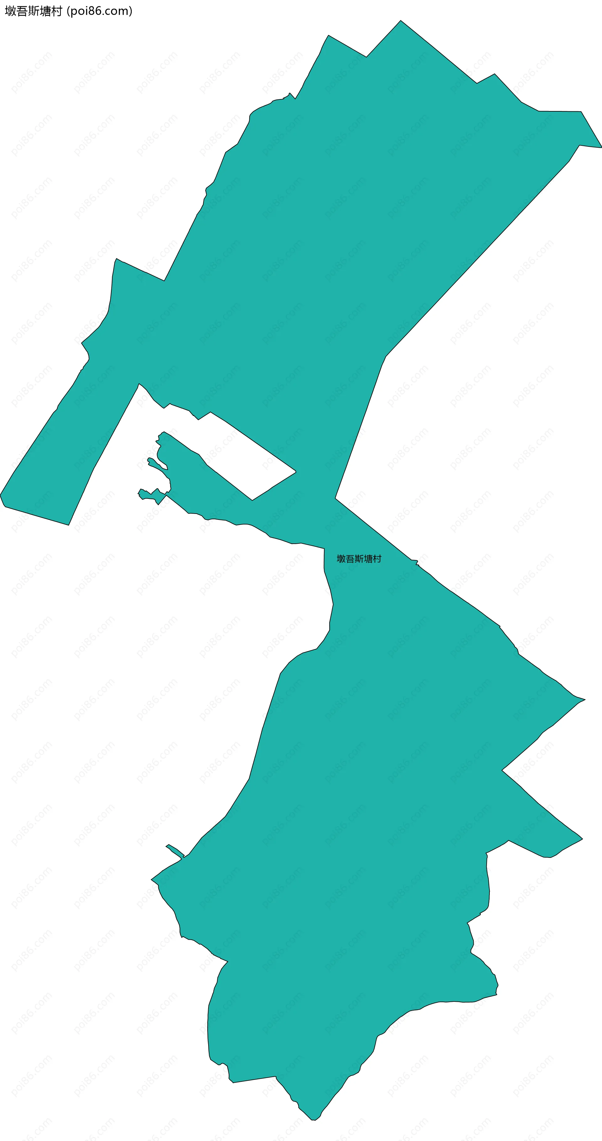 墩吾斯塘村边界地图