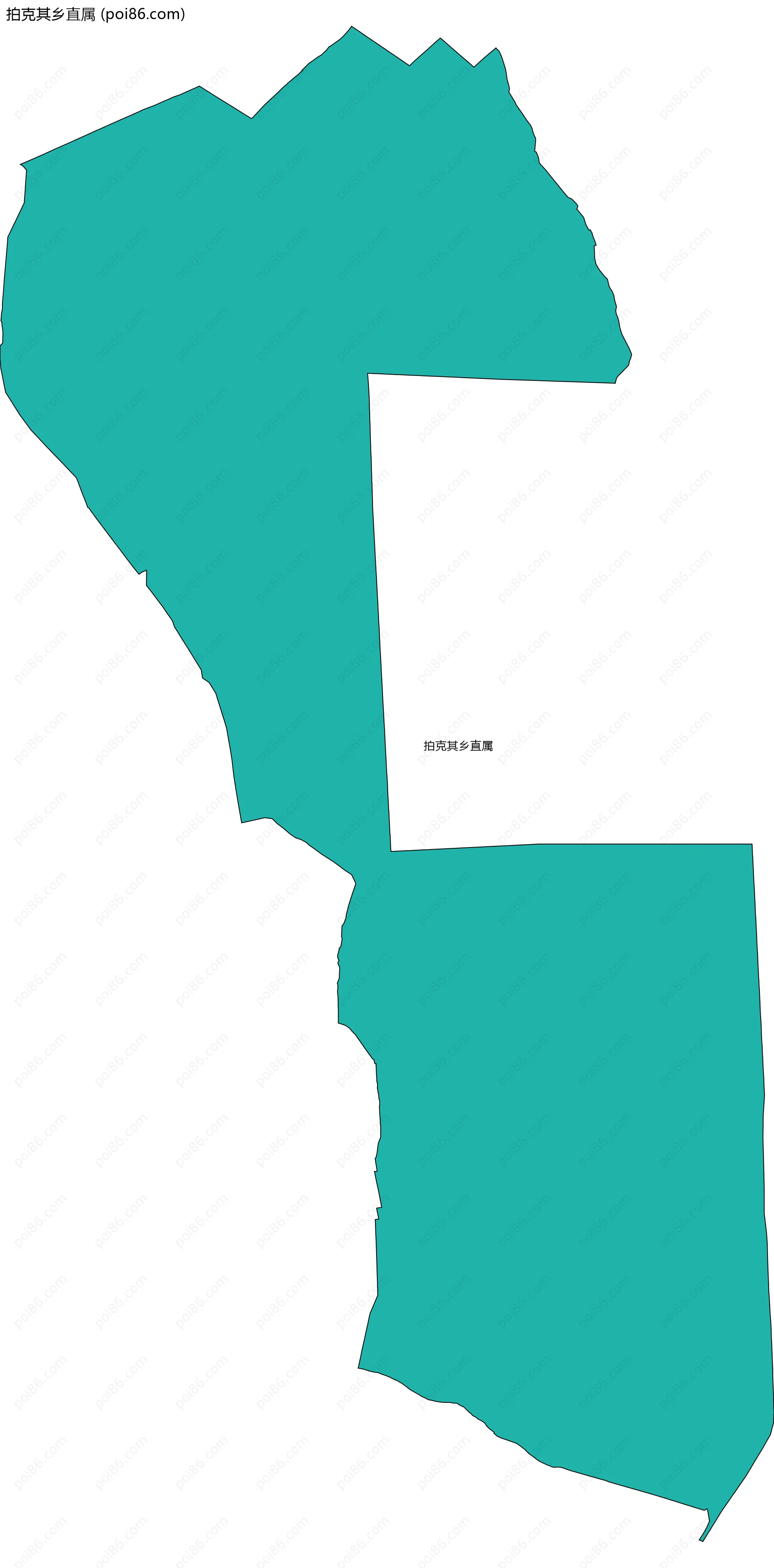 拍克其乡直属边界地图