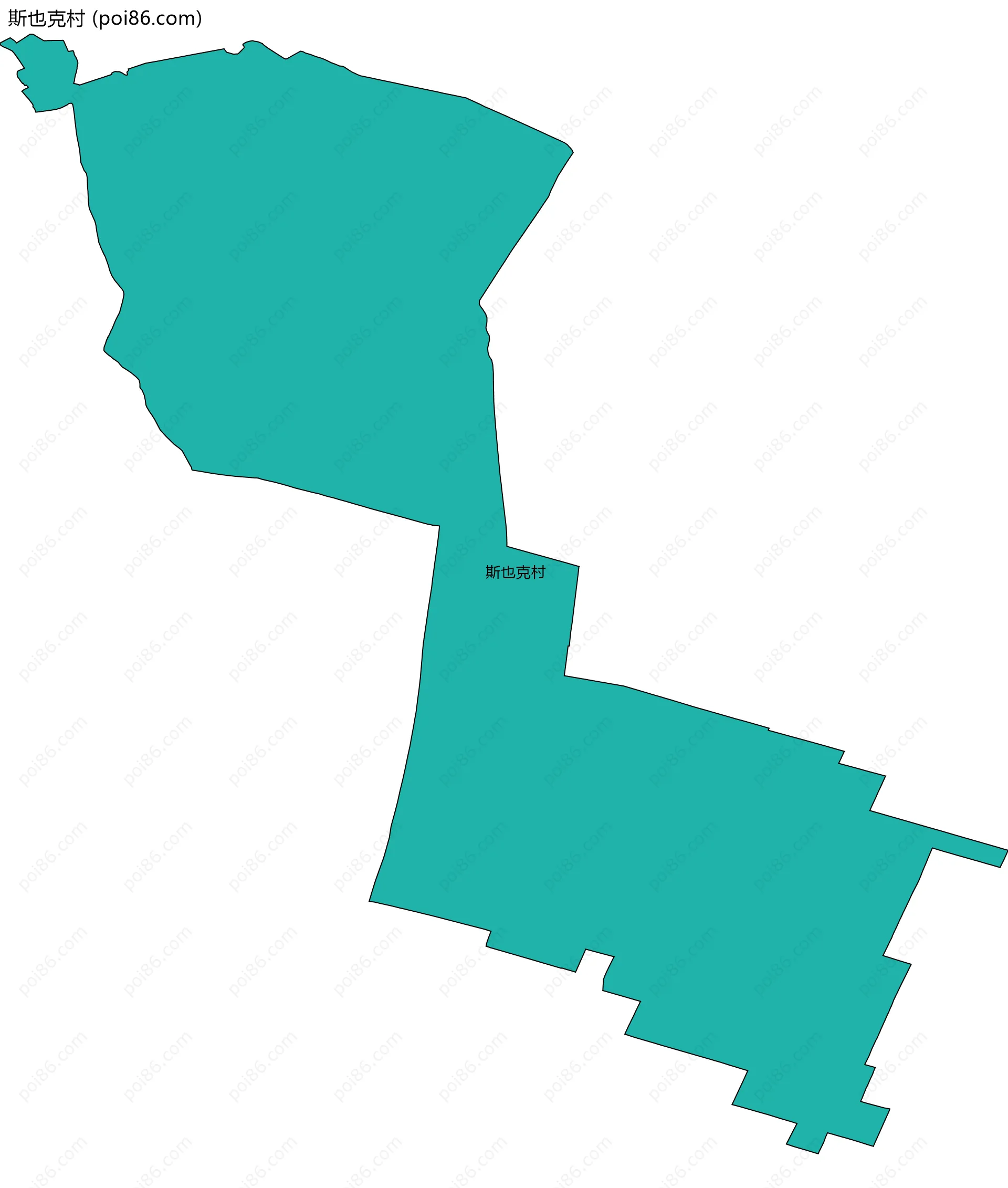 斯也克村边界地图