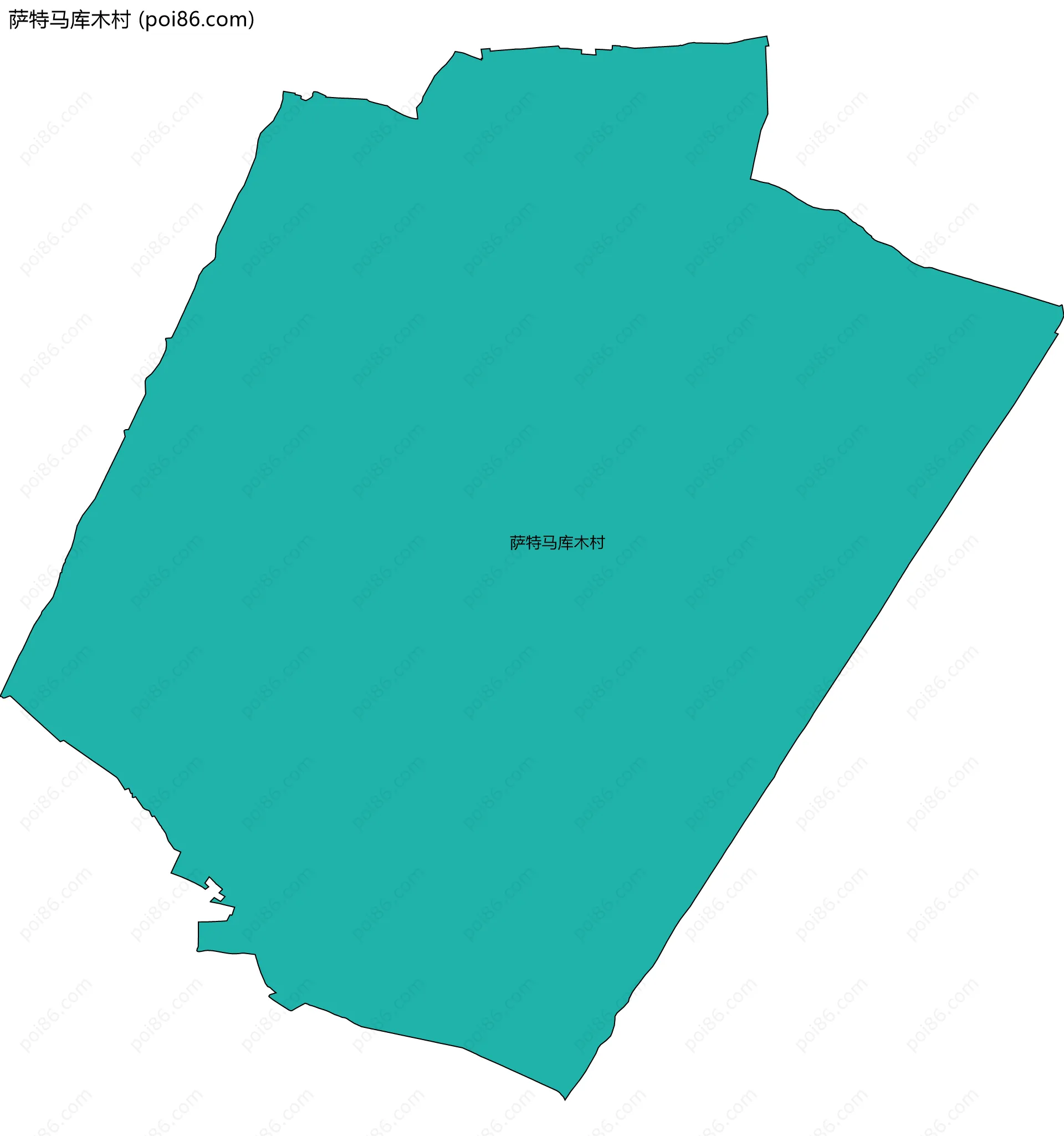 萨特马库木村边界地图