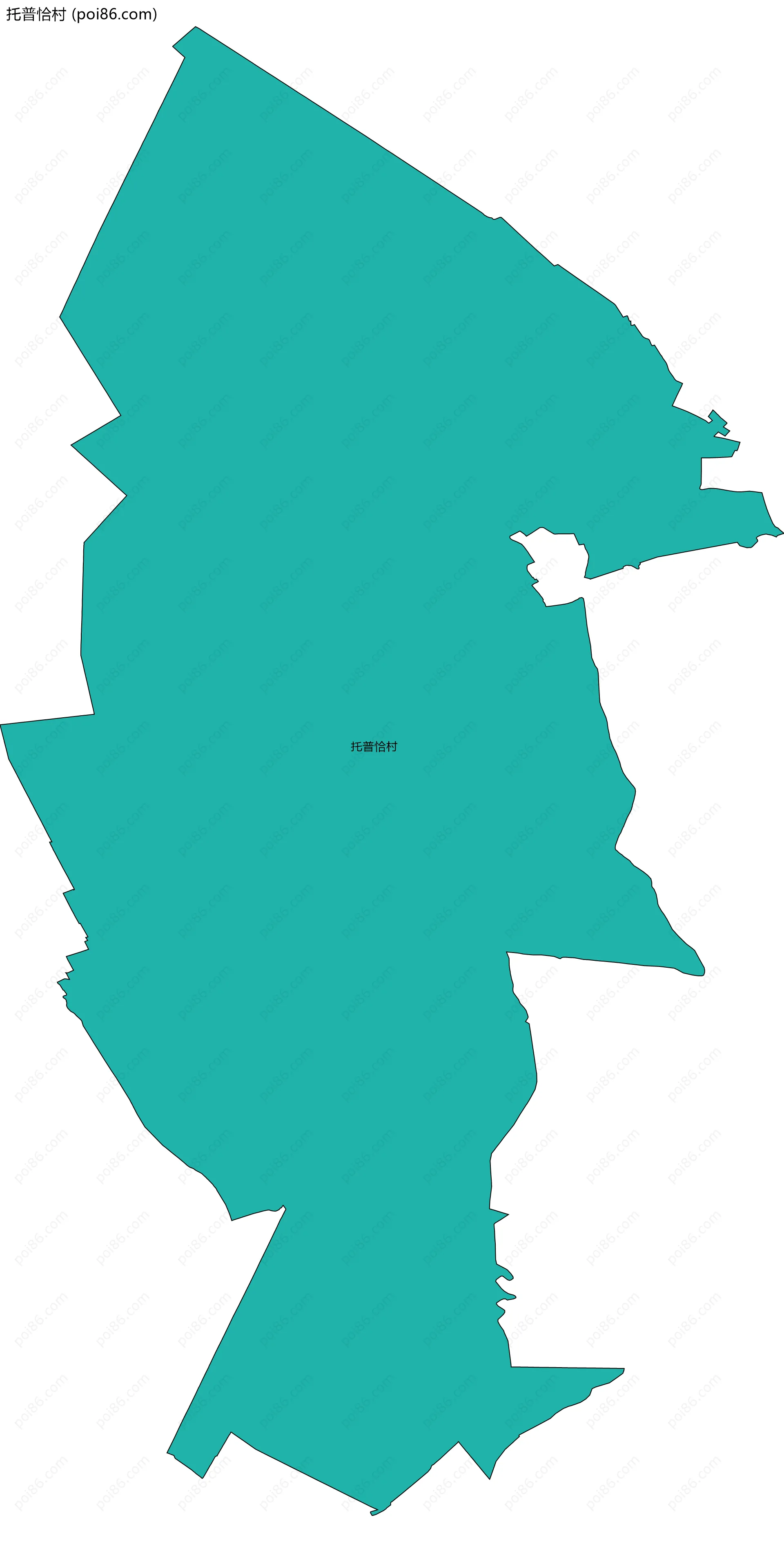 托普恰村边界地图