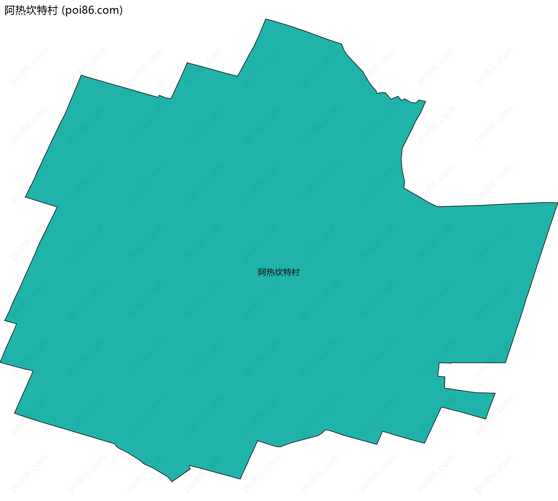阿热坎特村边界地图