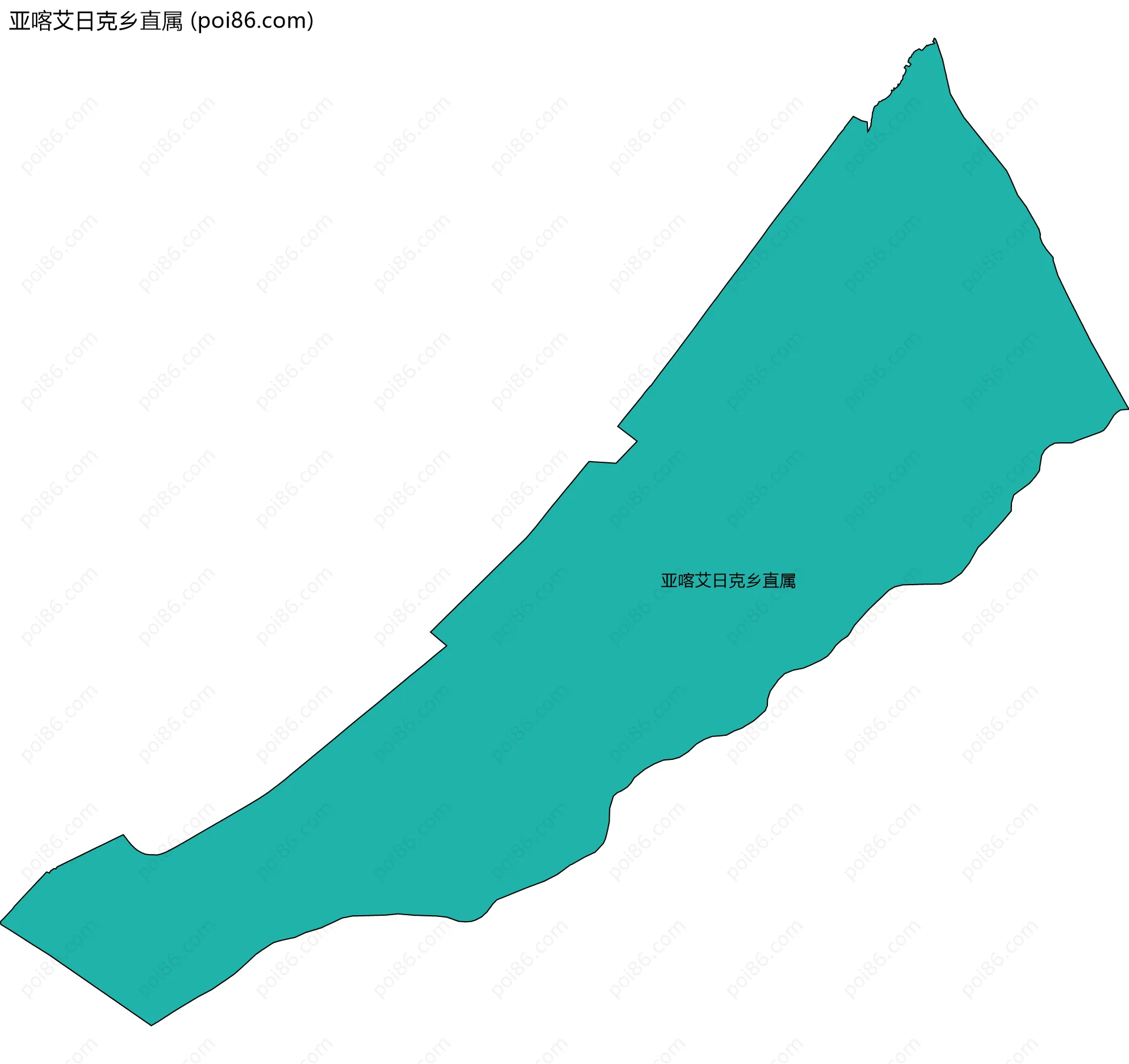 亚喀艾日克乡直属边界地图