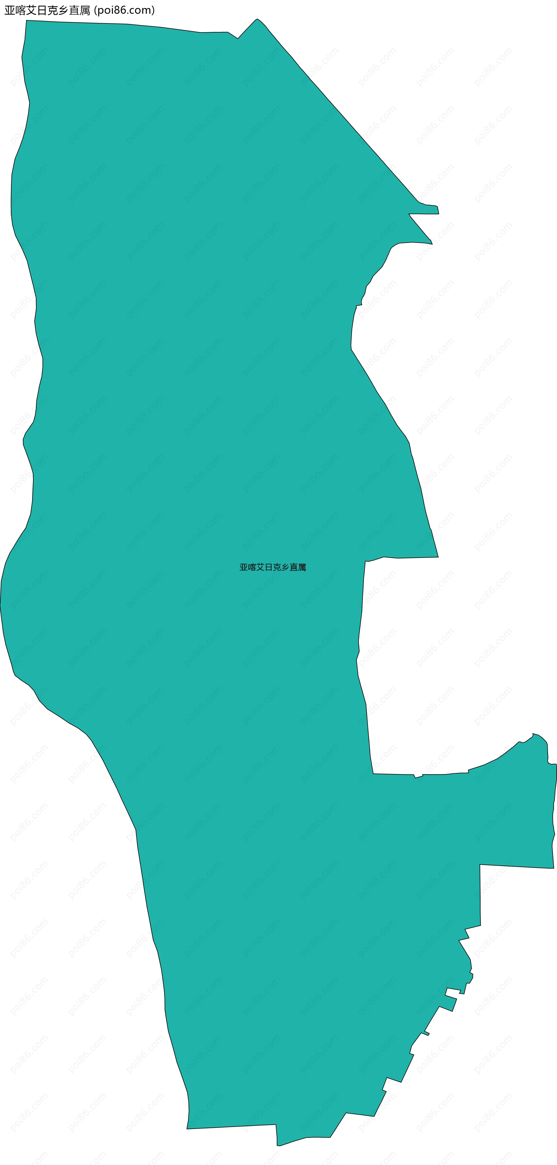亚喀艾日克乡直属边界地图