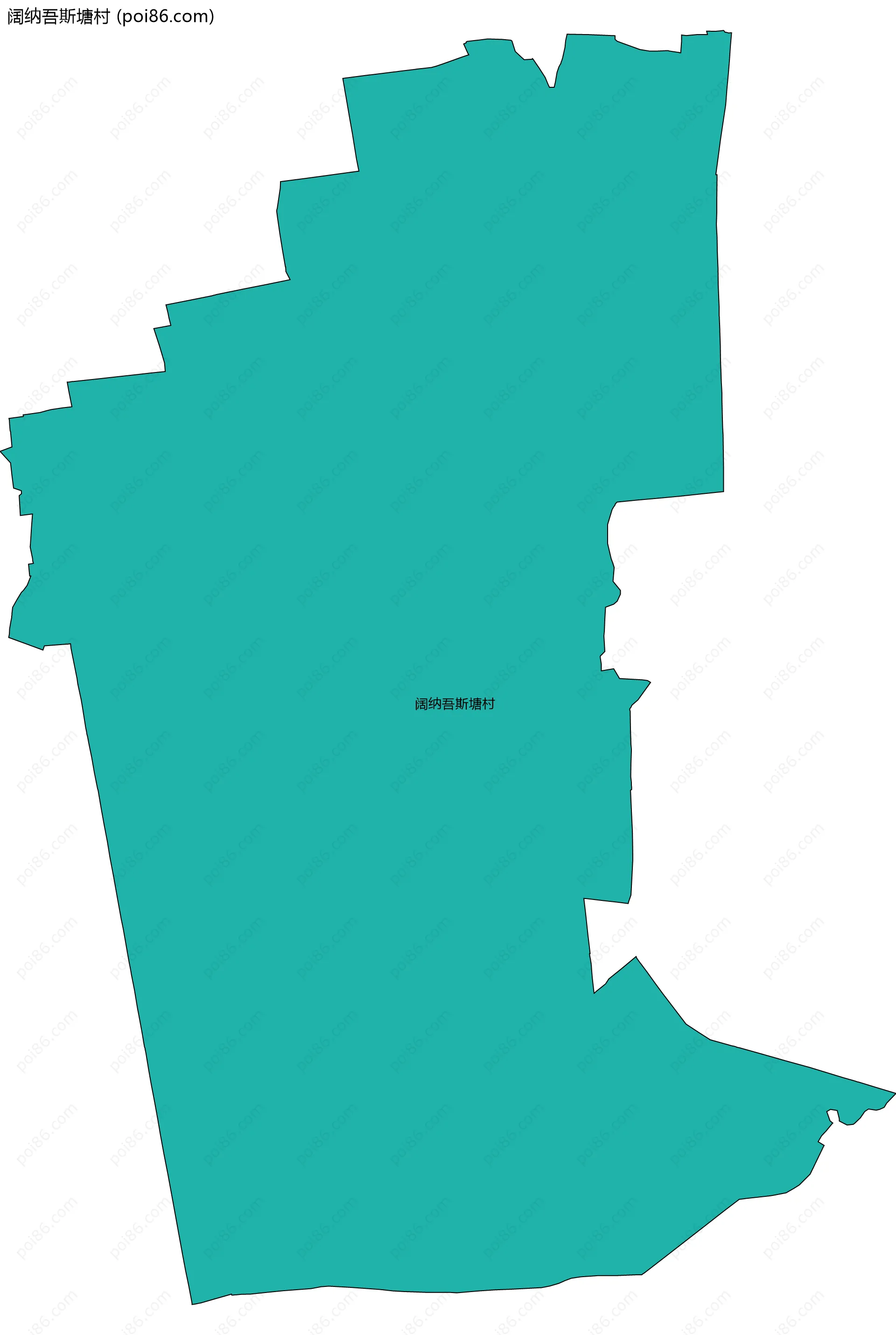阔纳吾斯塘村边界地图